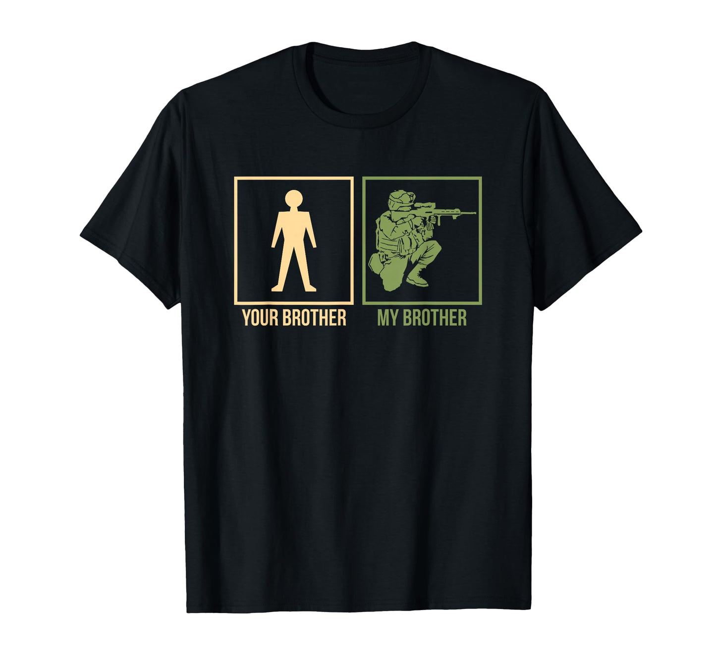 Proud Army Brother I Navy Airforce T-Shirt - Custom Art Print Men Women - T-Shirt, Sweatshirt, Hoodie