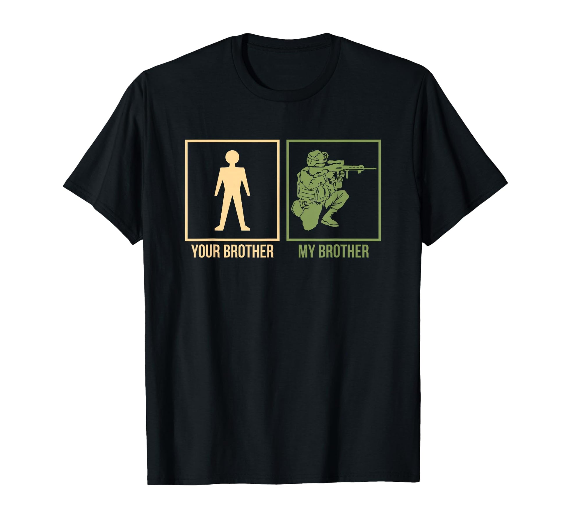 Proud Army Brother I Navy Airforce T-Shirt - Custom Art Print Men Women - T-Shirt, Sweatshirt, Hoodie
