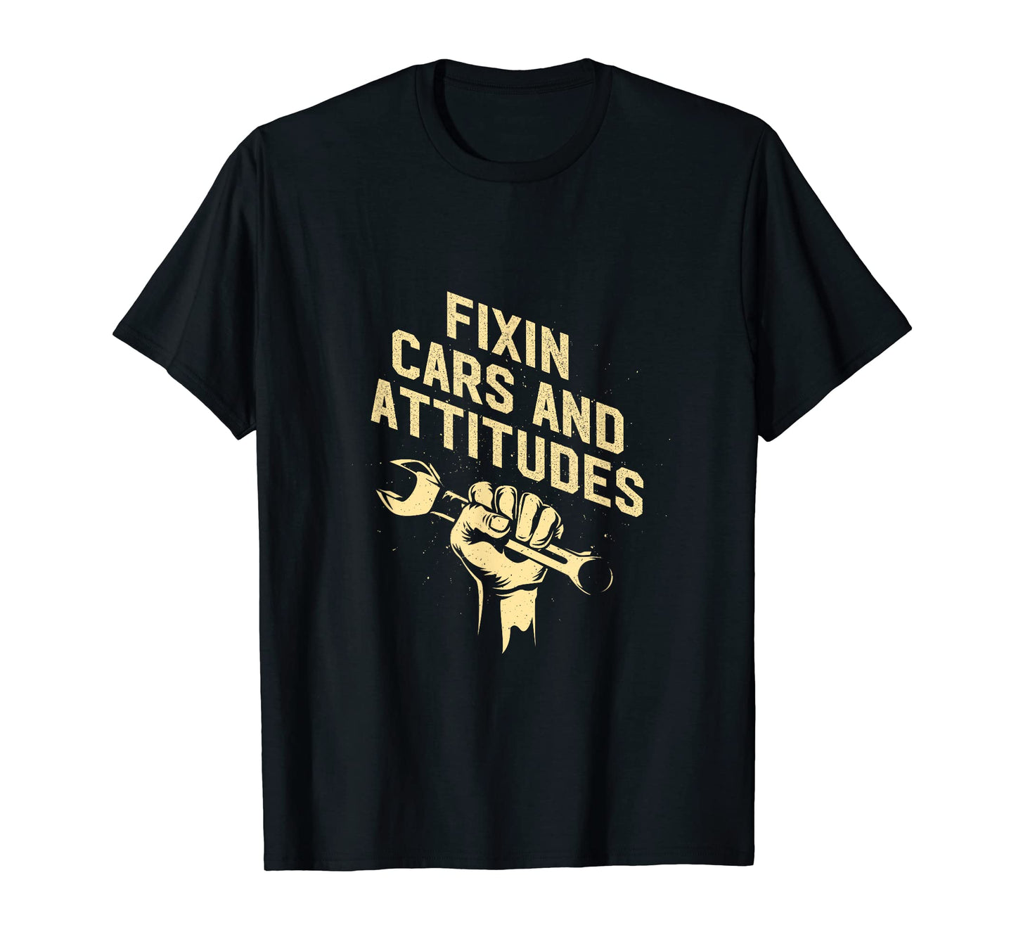 Fixin Cars And Attitudes Mechanic T-Shirt - Aesthetic Graphic for Adults - T-Shirt, Sweatshirt, Hoodie