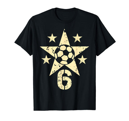 6Yr Soccer Birthday 6 Year Old 6Th T-Shirt - Novelty Apparel for Adults - T-Shirt, Sweatshirt, Hoodie