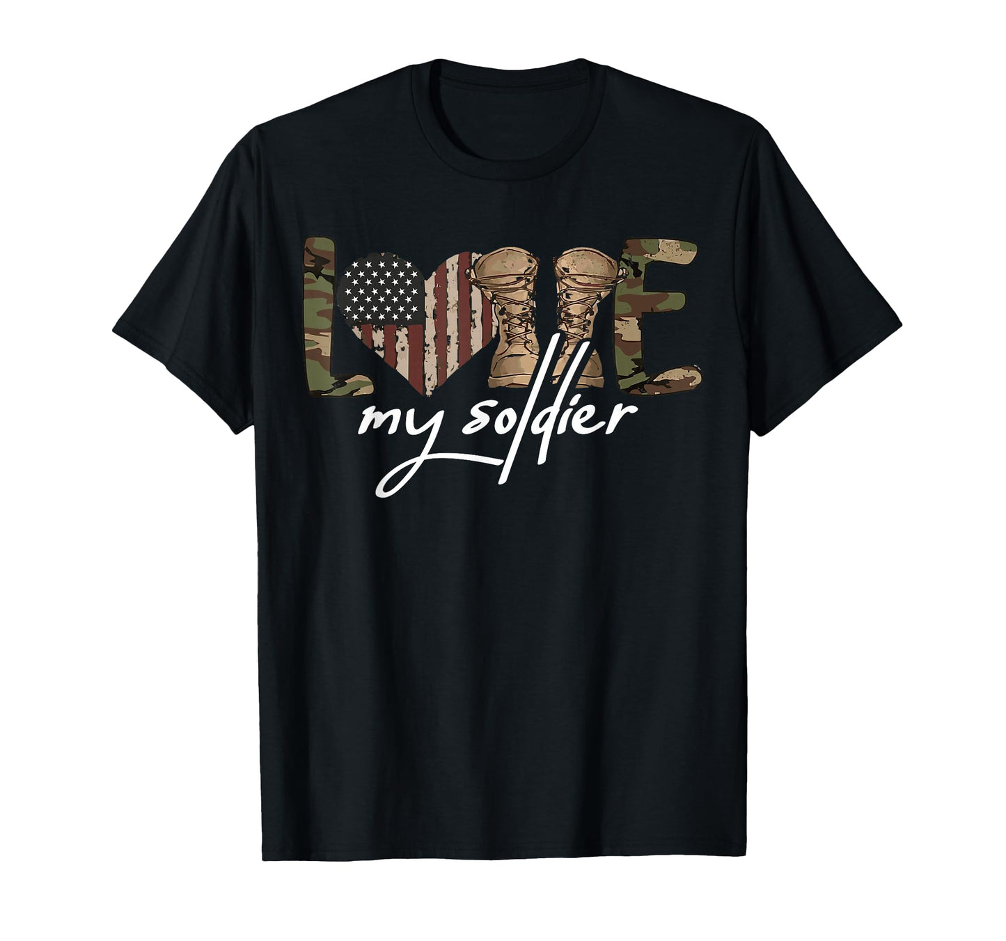I Love My Soldier Military Army Wife T-Shirt - Aesthetic Graphic Unisex - T-Shirt, Sweatshirt, Hoodie