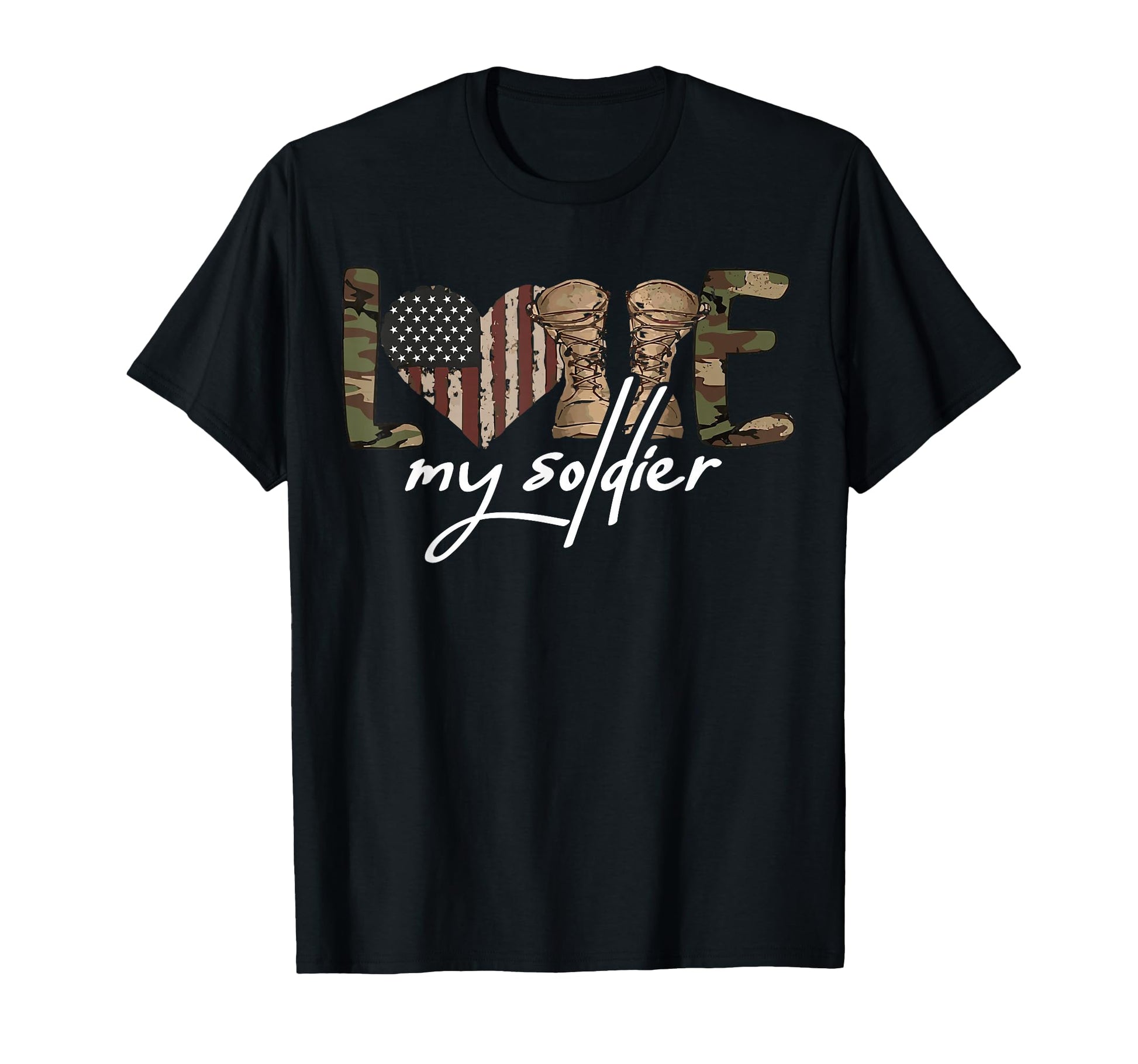 I Love My Soldier Military Army Wife T-Shirt - Aesthetic Graphic Unisex - T-Shirt, Sweatshirt, Hoodie