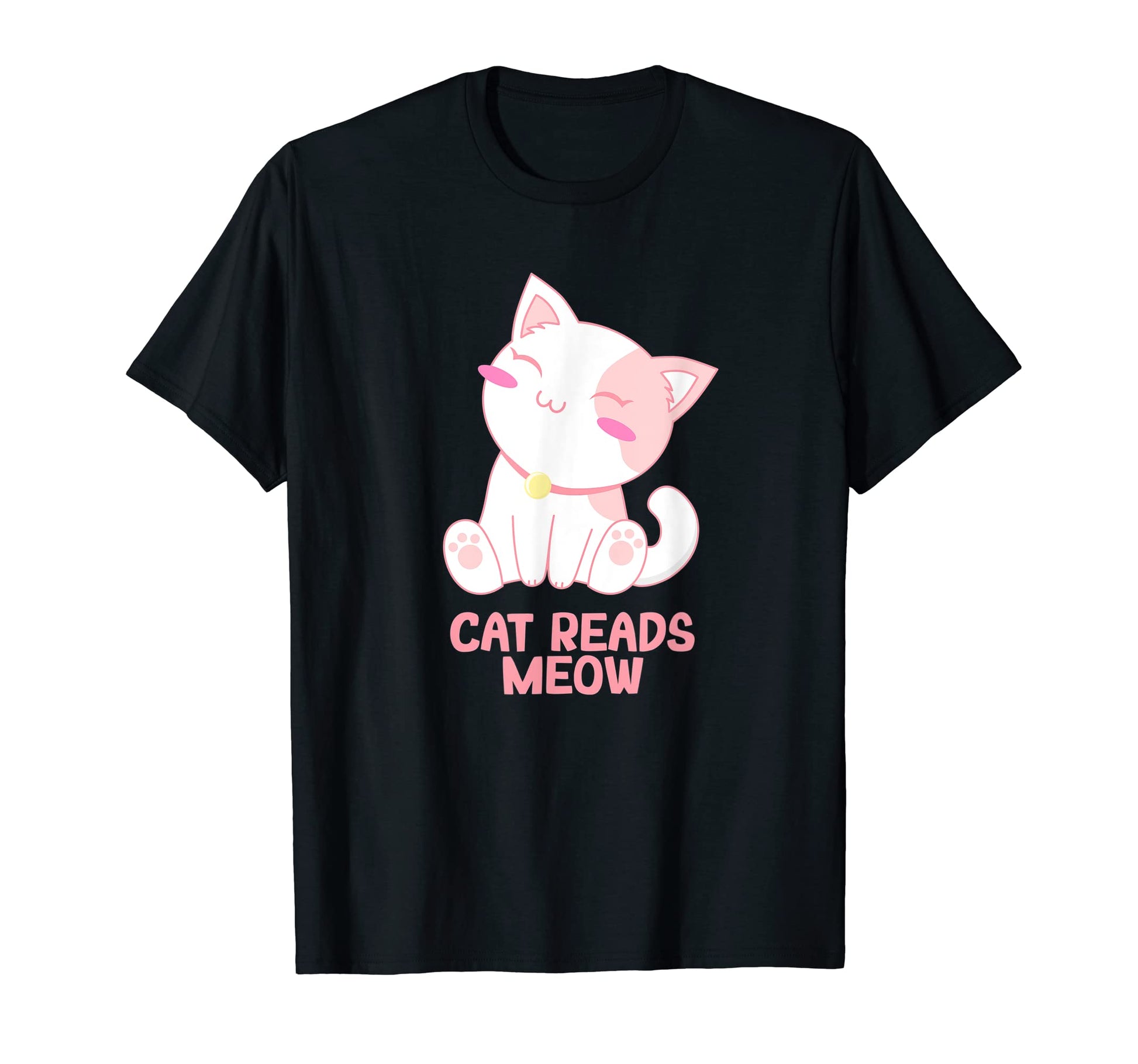 Cat Reads Meow Funny Cat Lover Kitten T-Shirt - Novelty Apparel for Adults - T-Shirt, Sweatshirt, Hoodie