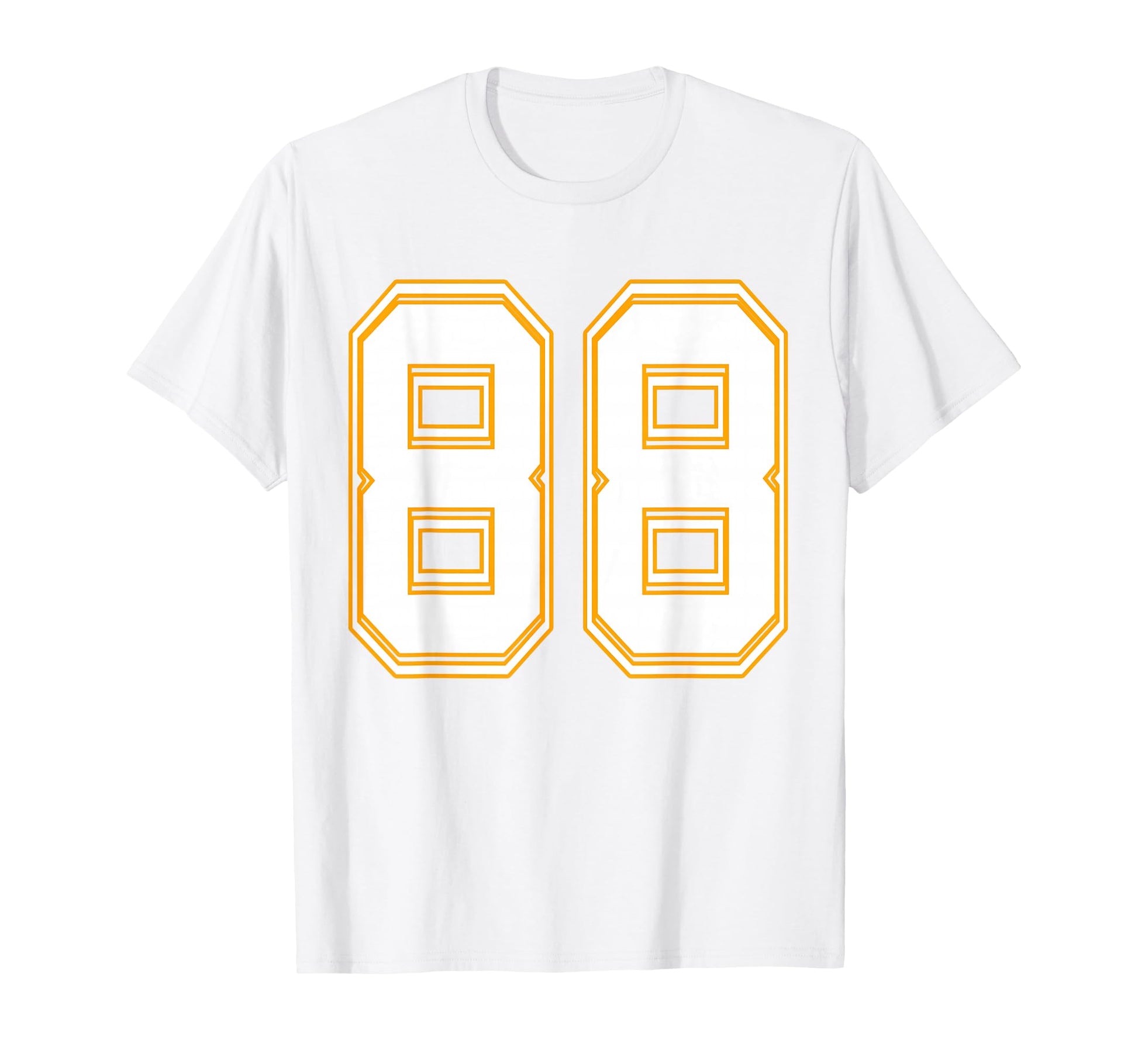 Number 88 Red Yellow White Football T-Shirt - Custom Art Print for Adults - T-Shirt, Sweatshirt, Hoodie