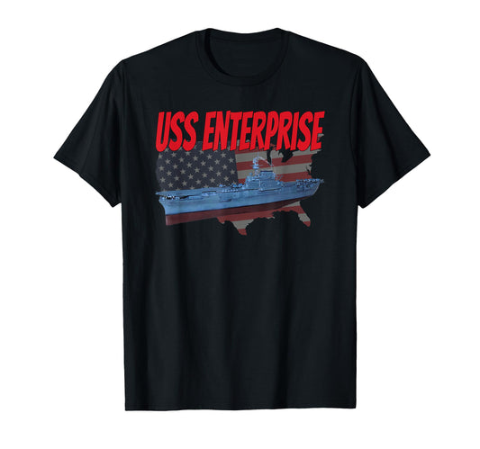 Aircraft Carrier Uss Enterprise Cv 6 T-Shirt - Unique Graphic for Adults - T-Shirt, Sweatshirt, Hoodie