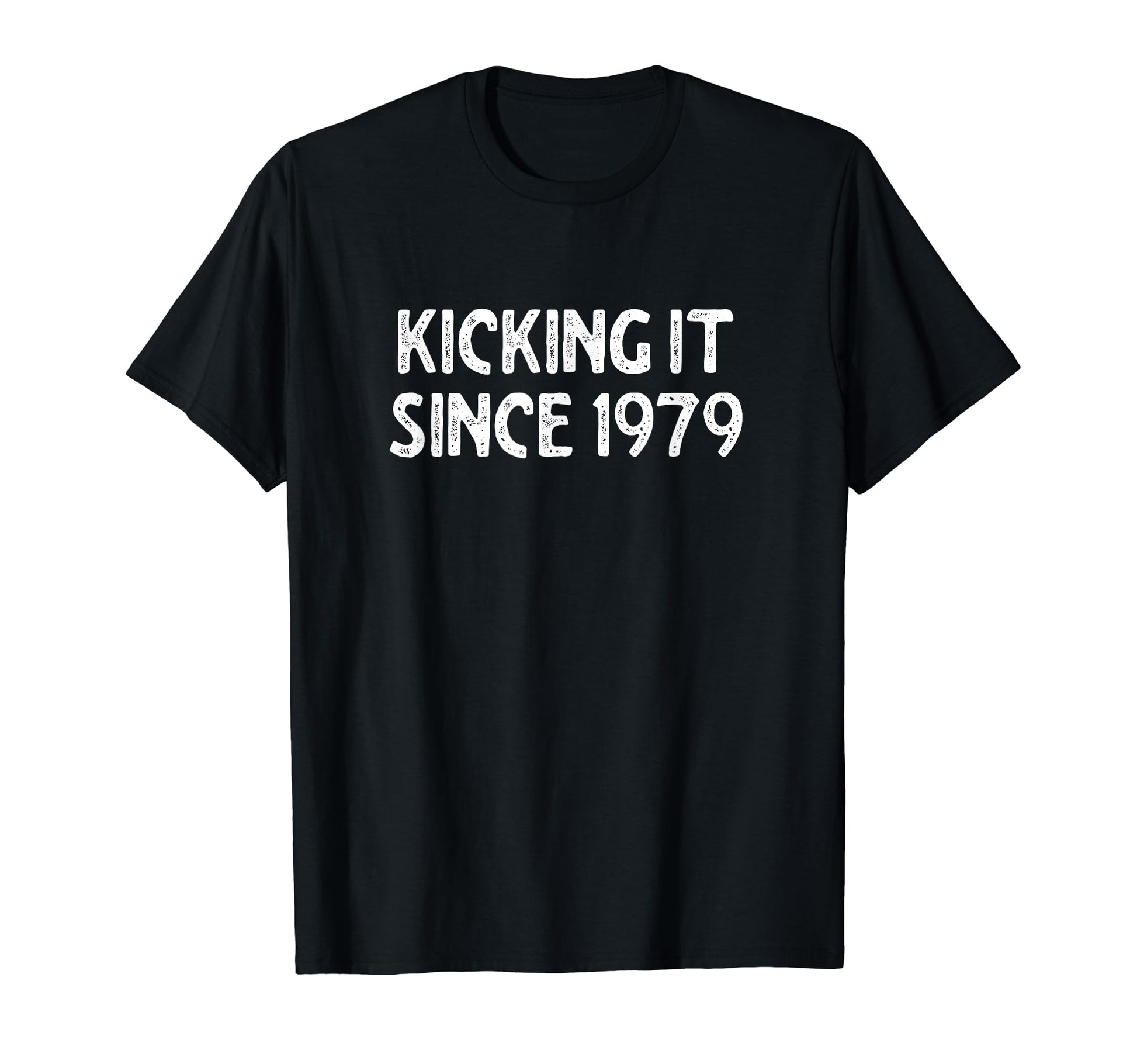 Kicking It Since 1979 Funny Soccer T-Shirt - Minimalist Print Men Women - T-Shirt, Sweatshirt, Hoodie