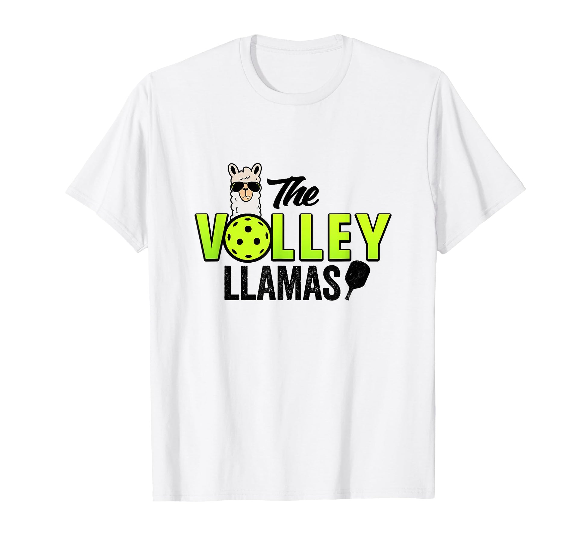 Volley Llamas Comic Llama Pickle Ball T-Shirt - Graphic Print for Adults - T-Shirt, Sweatshirt, Hoodie
