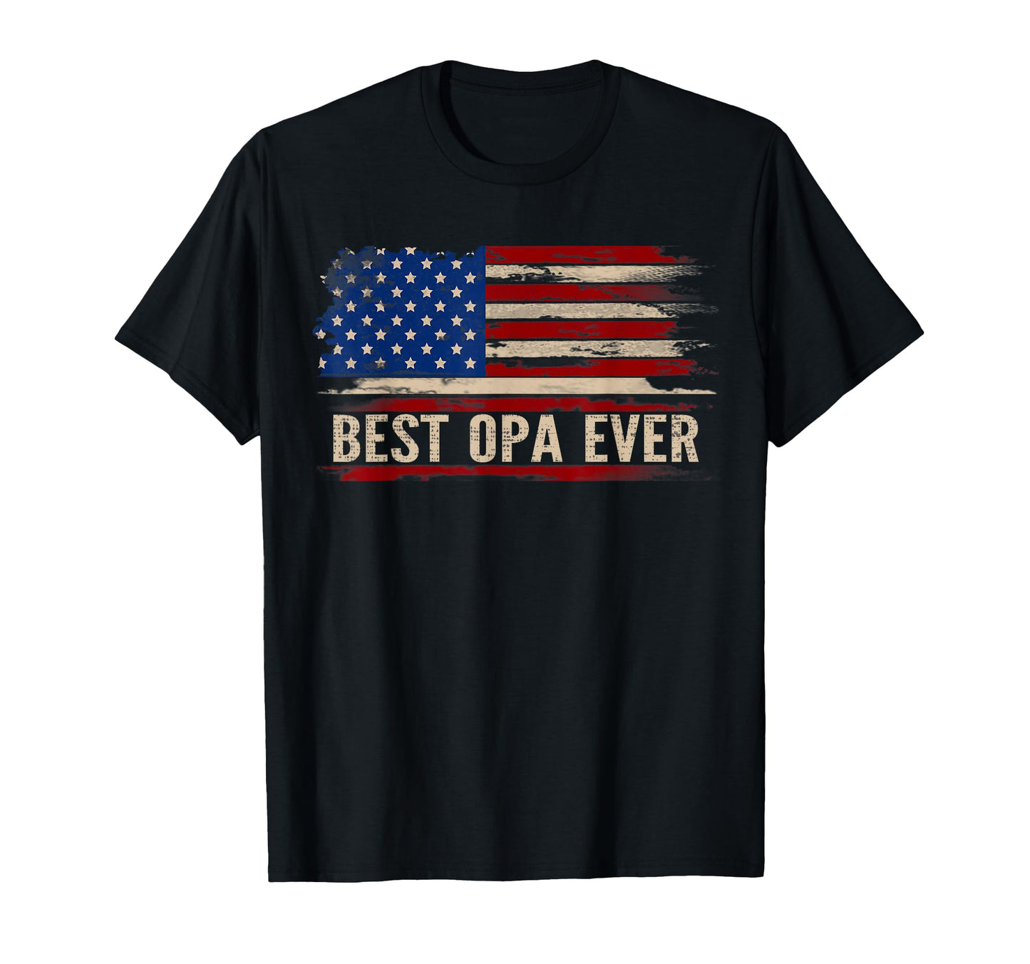 Best Opa Ever American Flag T-Shirt - Custom Art Print for Adults - T-Shirt, Sweatshirt, Hoodie