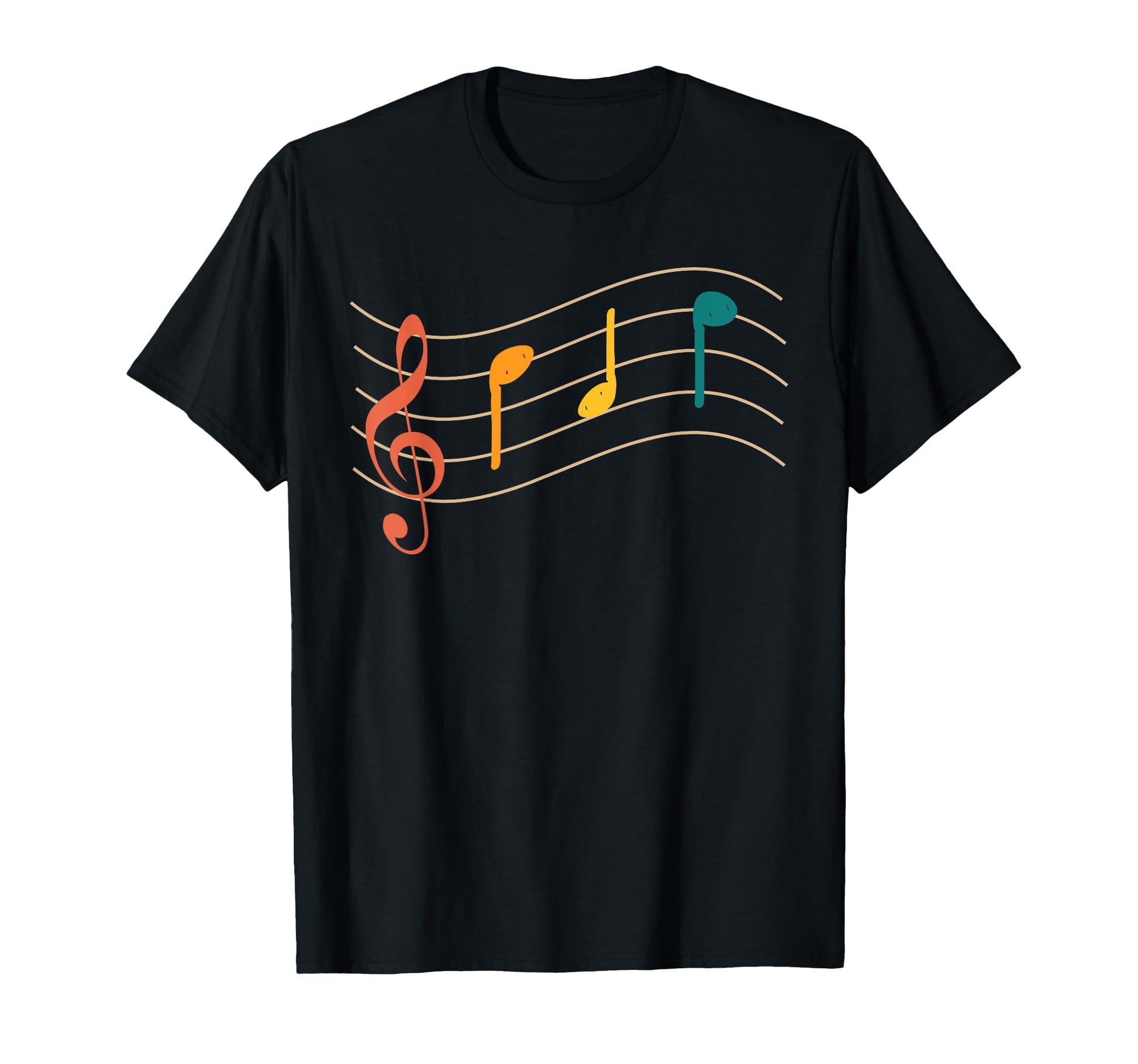 Musical Notes Dad Musician Dad Text T-Shirt - Graphic Print for Adults - T-Shirt, Sweatshirt, Hoodie