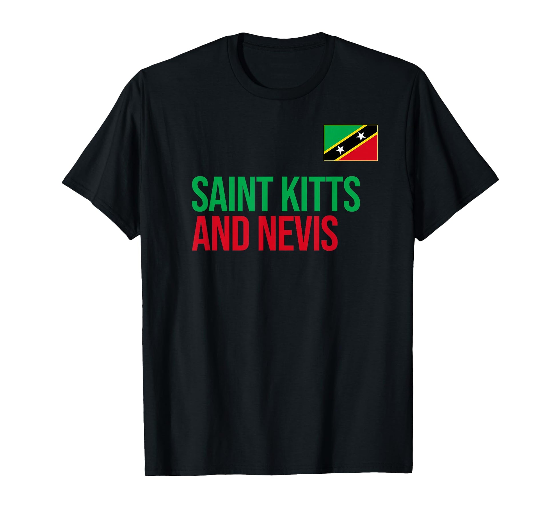 Saint Kitts And Nevis Flag Sports T-Shirt - Novelty Apparel Men Women - T-Shirt, Sweatshirt, Hoodie