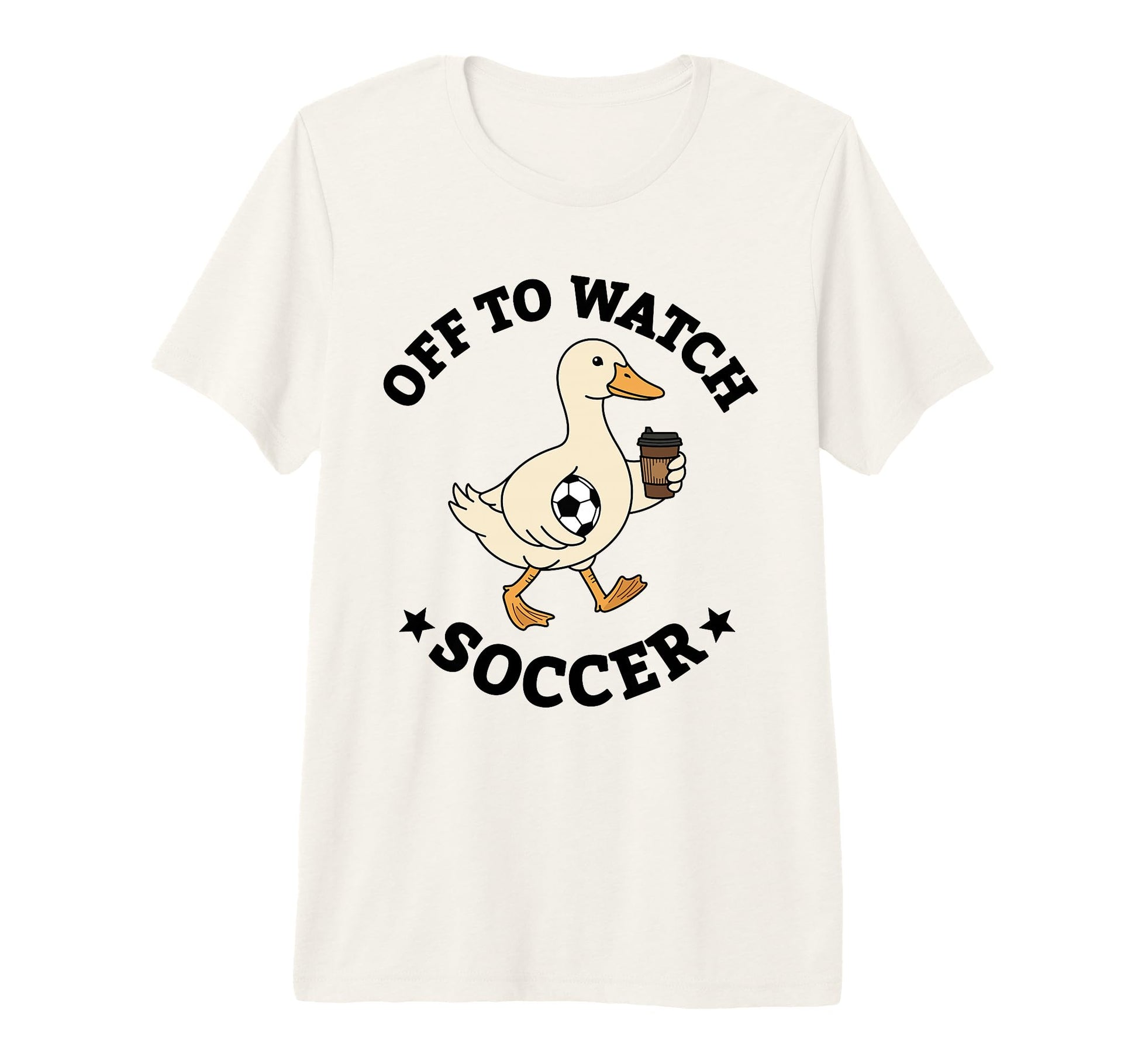 Off To Watch Soccer Mom Funny Goose T-Shirt - Graphic Print Unisex - T-Shirt, Sweatshirt, Hoodie