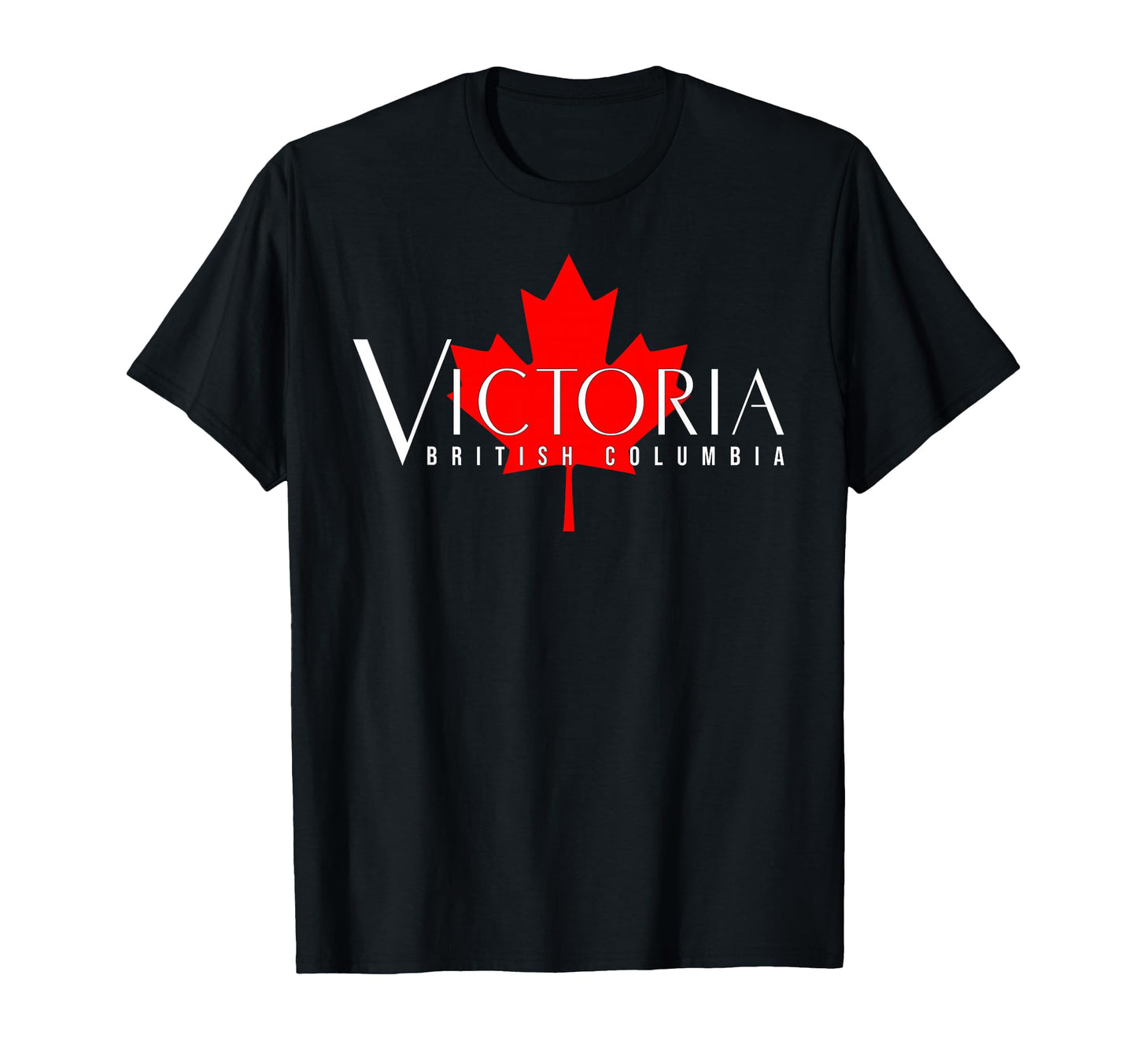 Victoria Bc Canada Maple Leaf T-Shirt - Novelty Apparel for Adults - T-Shirt, Sweatshirt, Hoodie