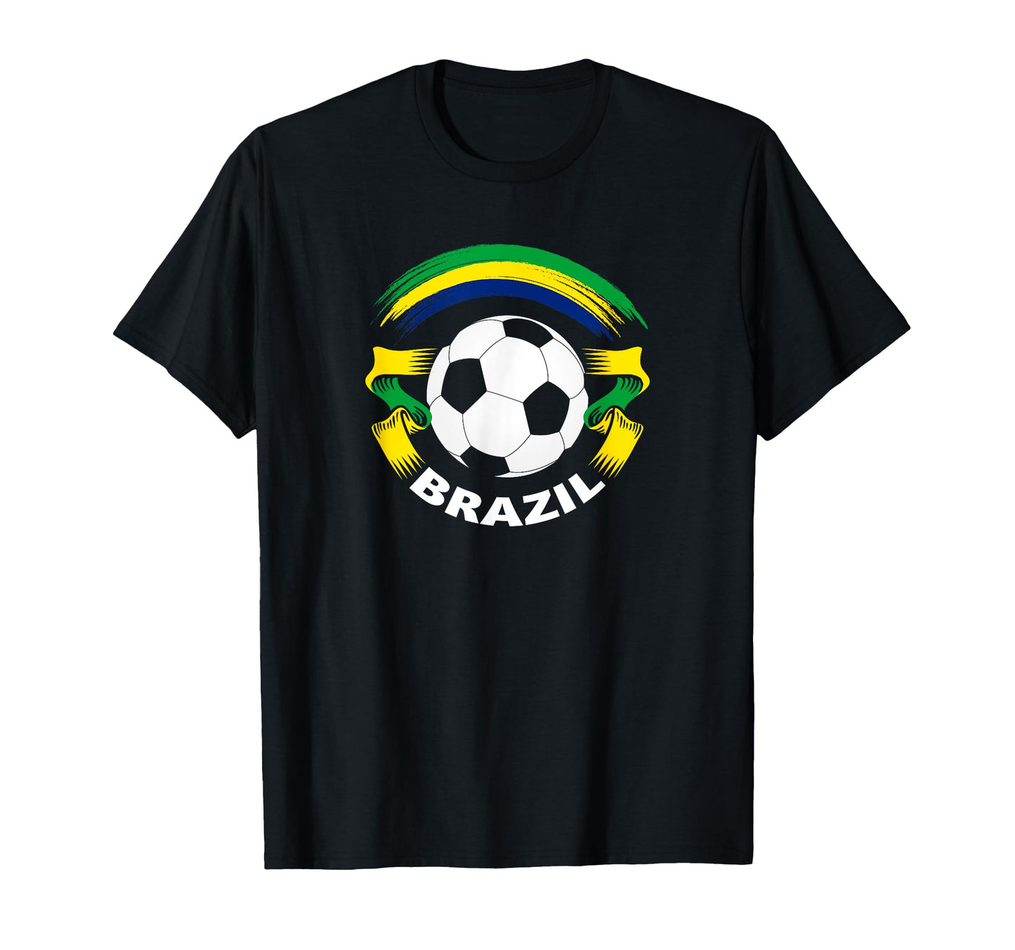 Brazil Soccer Fan Flag And Football T-Shirt - Unique Graphic Men Women - T-Shirt, Sweatshirt, Hoodie