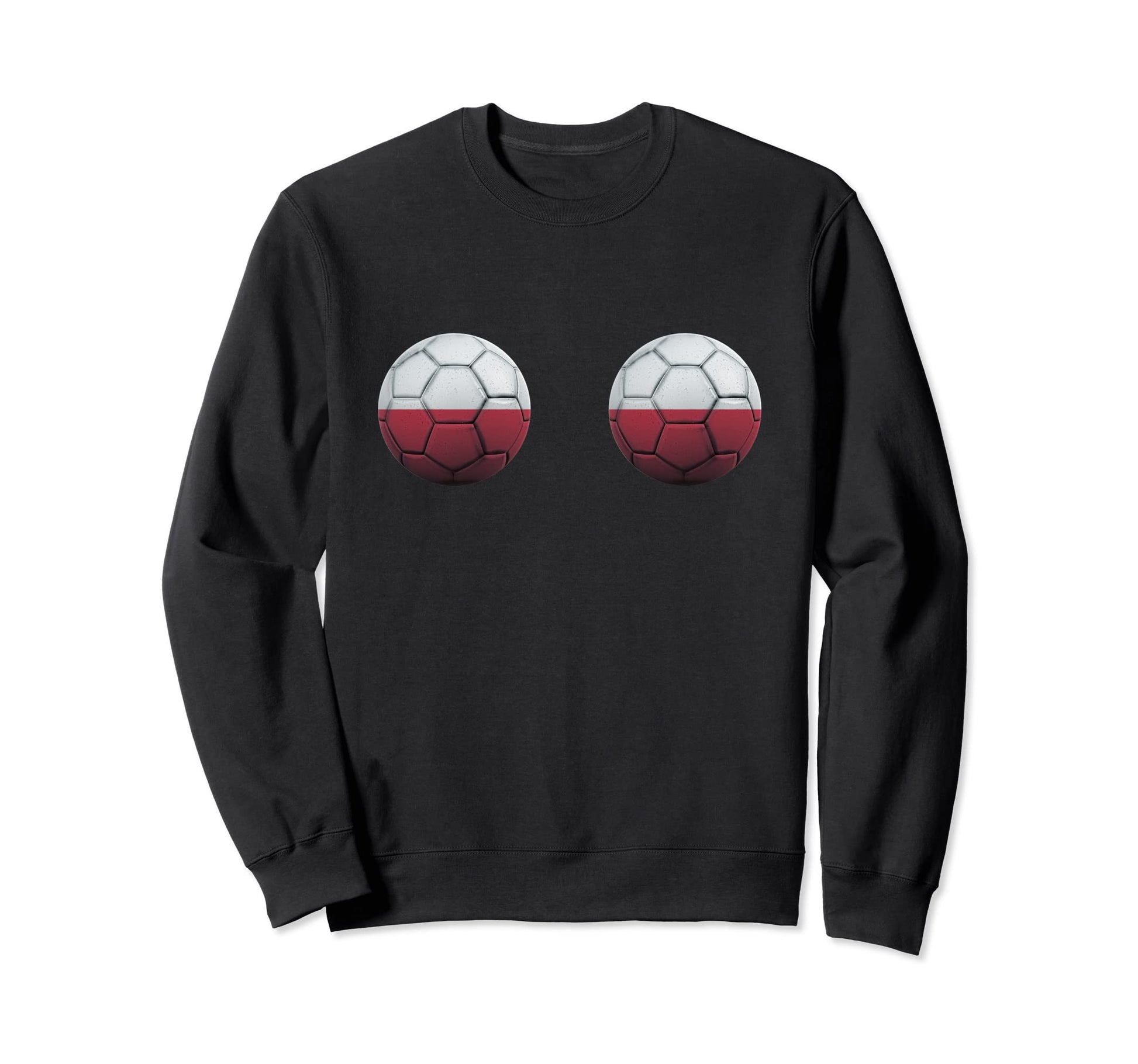 Poland Soccer Polish Flag Boobs Sweatshirt - Unique Graphic for Adults - T-Shirt, Sweatshirt, Hoodie
