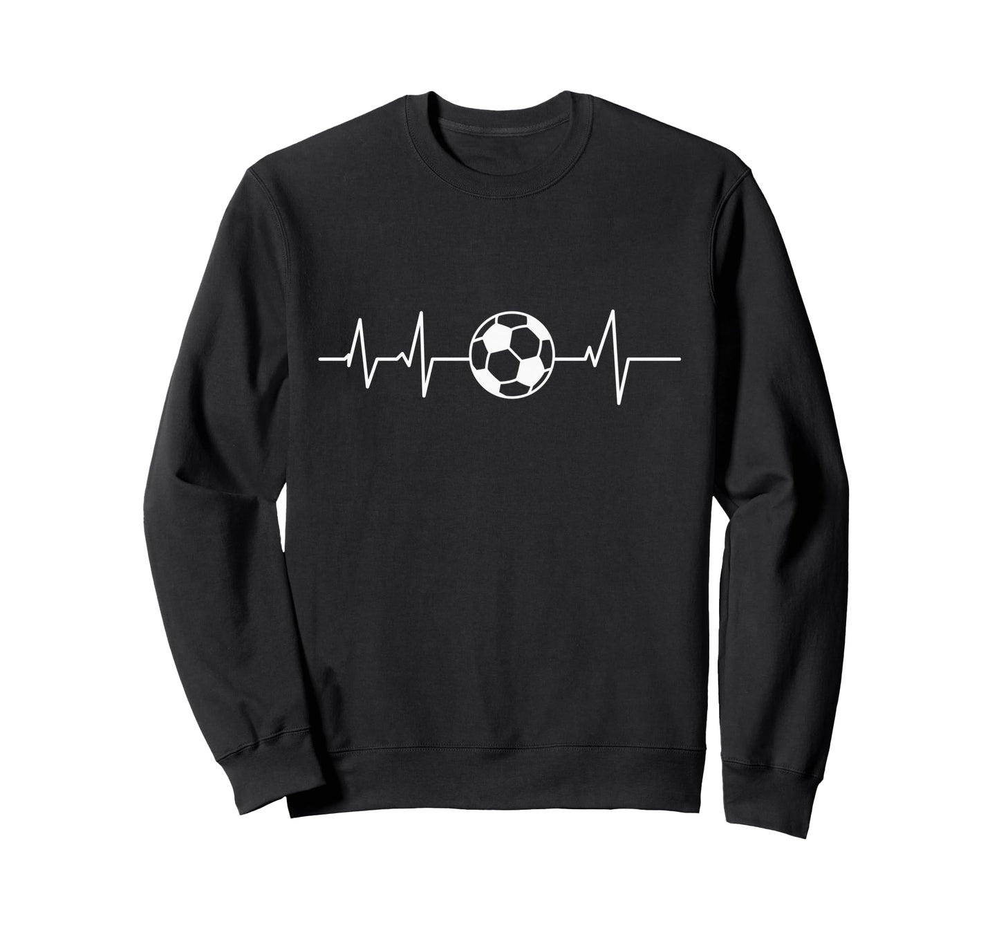 I Love Soccer Heartbeat Sweatshirt - Custom Art Print Men Women - T-Shirt, Sweatshirt, Hoodie