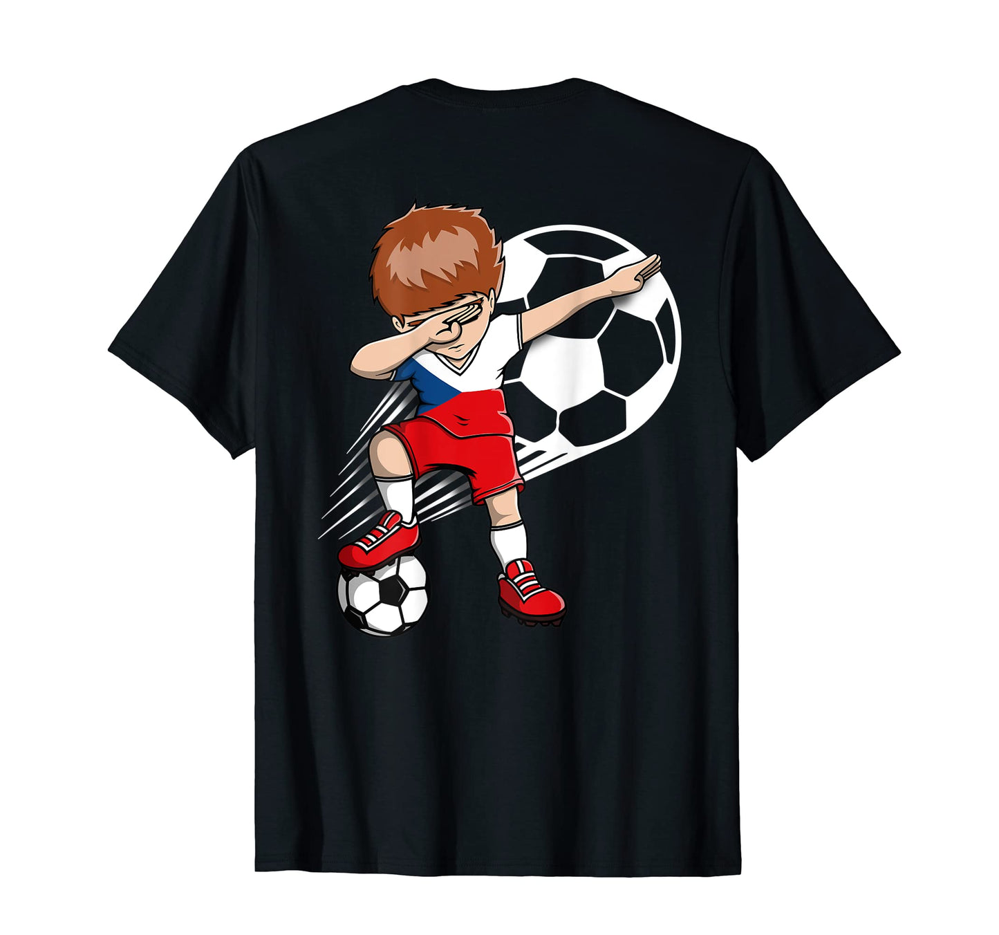 Dabbing Soccer Czech Republic Jersey T-Shirt - Trendy Graphic for Adults - T-Shirt, Sweatshirt, Hoodie