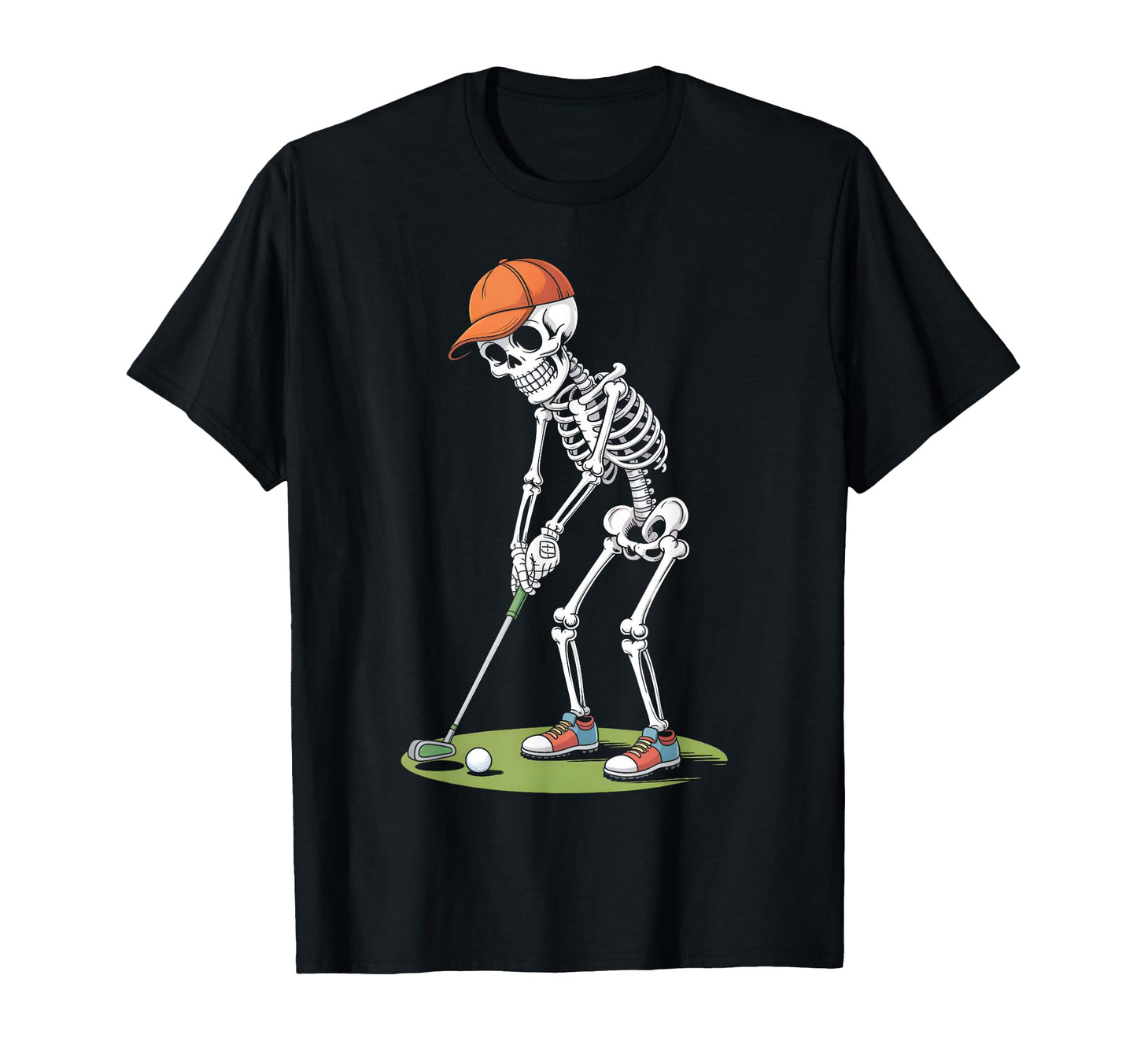 Halloween Golfer Golf Player Skeleton T-Shirt - Novelty Apparel Men Women - T-Shirt, Sweatshirt, Hoodie