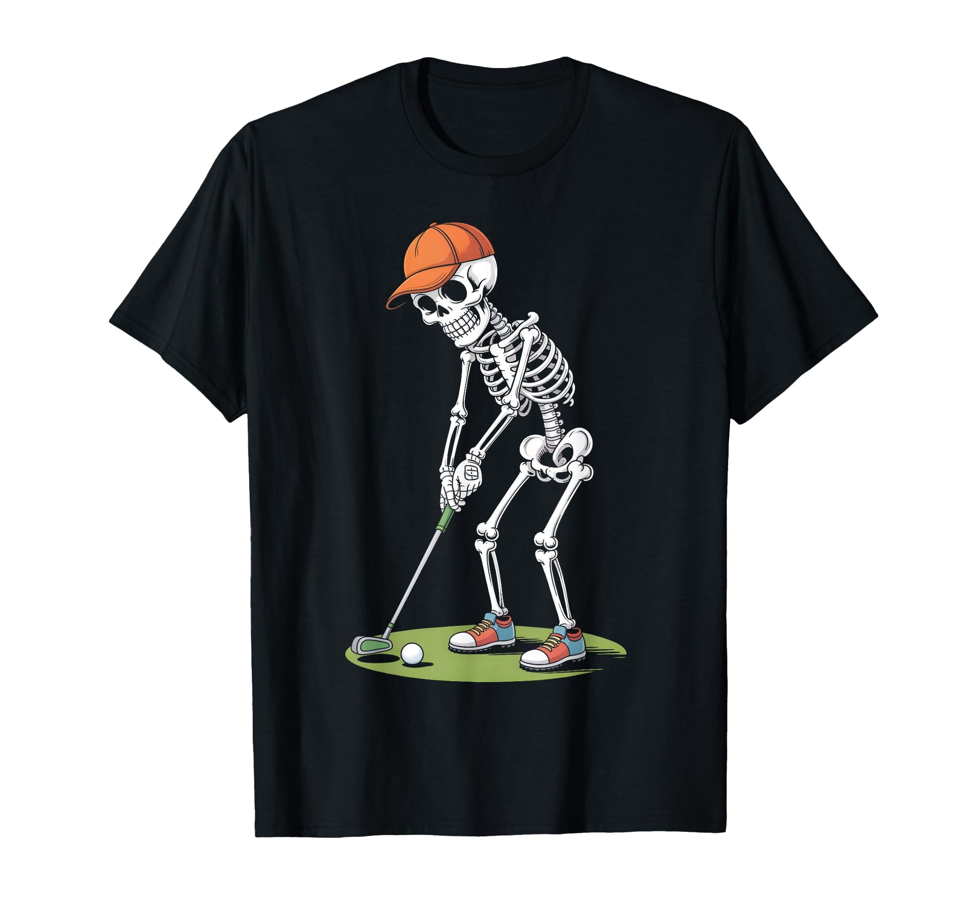 Halloween Golfer Golf Player Skeleton T-Shirt - Novelty Apparel Men Women - T-Shirt, Sweatshirt, Hoodie