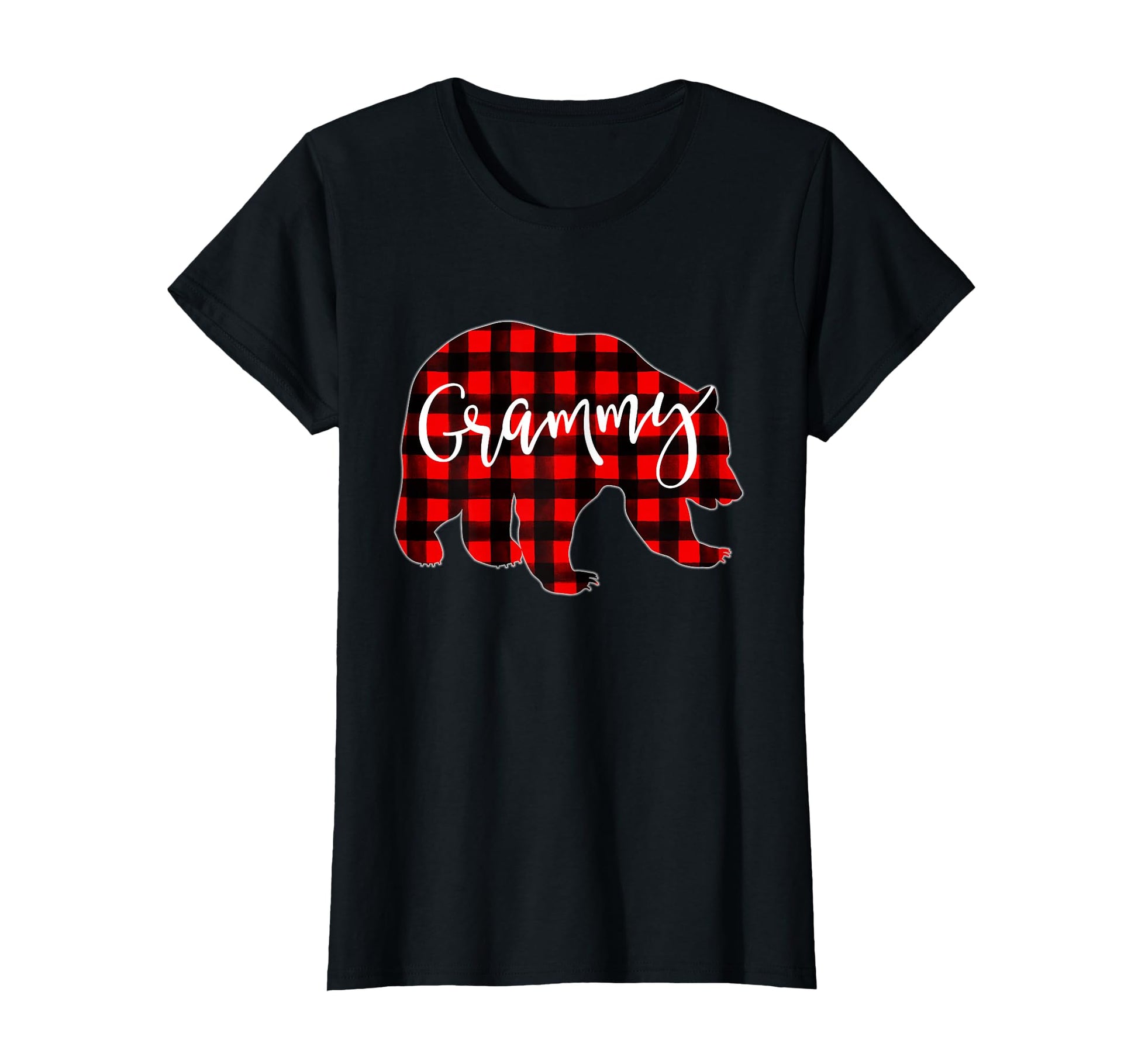 Red Plaid Grammy Bear Matching Family T-Shirt - Minimalist Print Men Women - T-Shirt, Sweatshirt, Hoodie