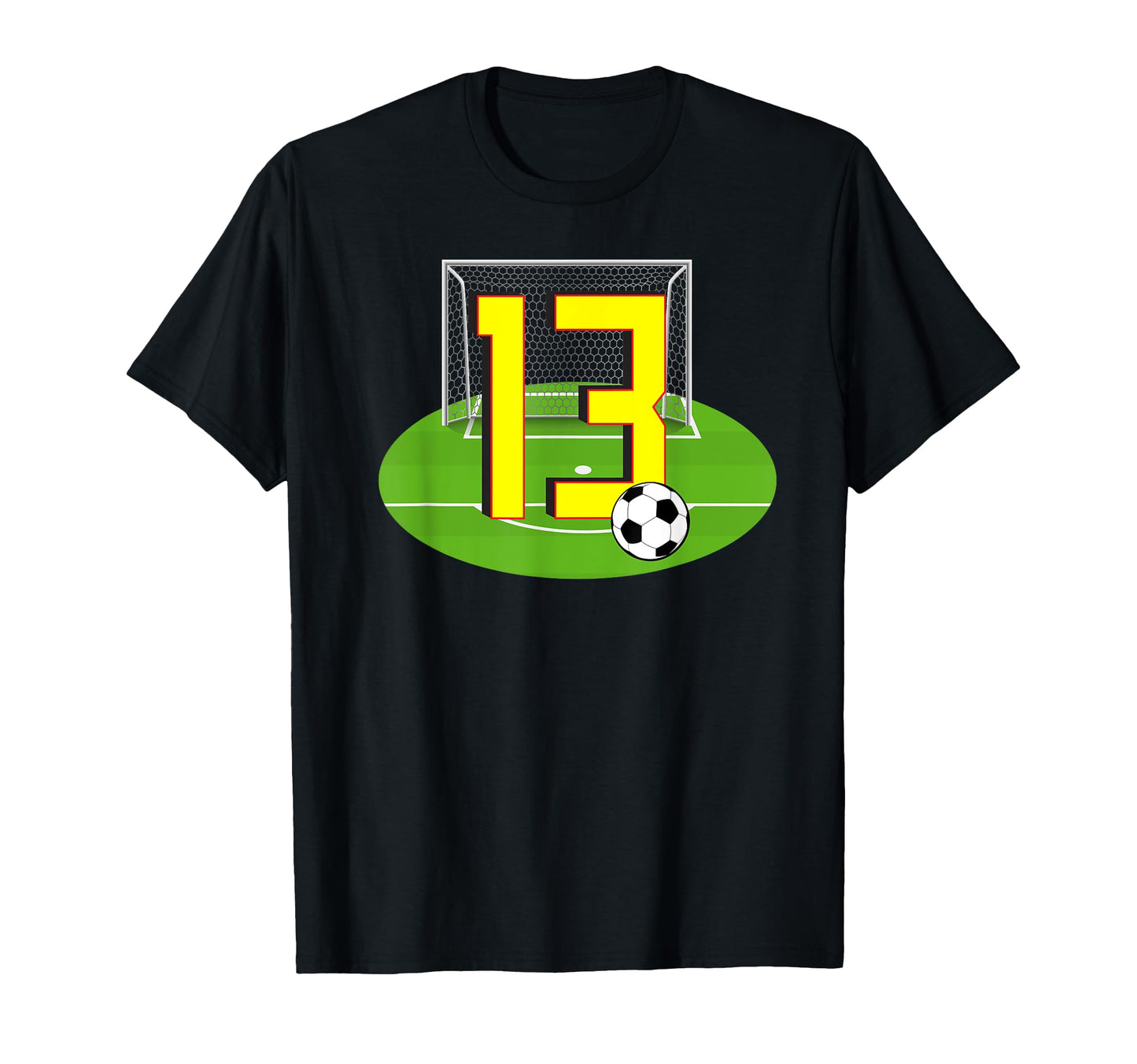 Number 13 13Th Birthday Soccer 13 T-Shirt - Aesthetic Graphic for Adults - T-Shirt, Sweatshirt, Hoodie