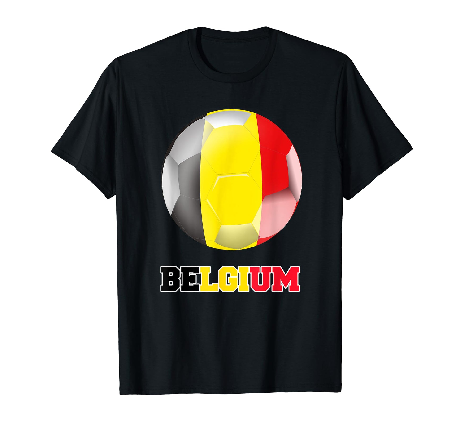 Belgium Soccer Soccer Ball T-Shirt - Casual Everyday Wear for Adults - T-Shirt, Sweatshirt, Hoodie