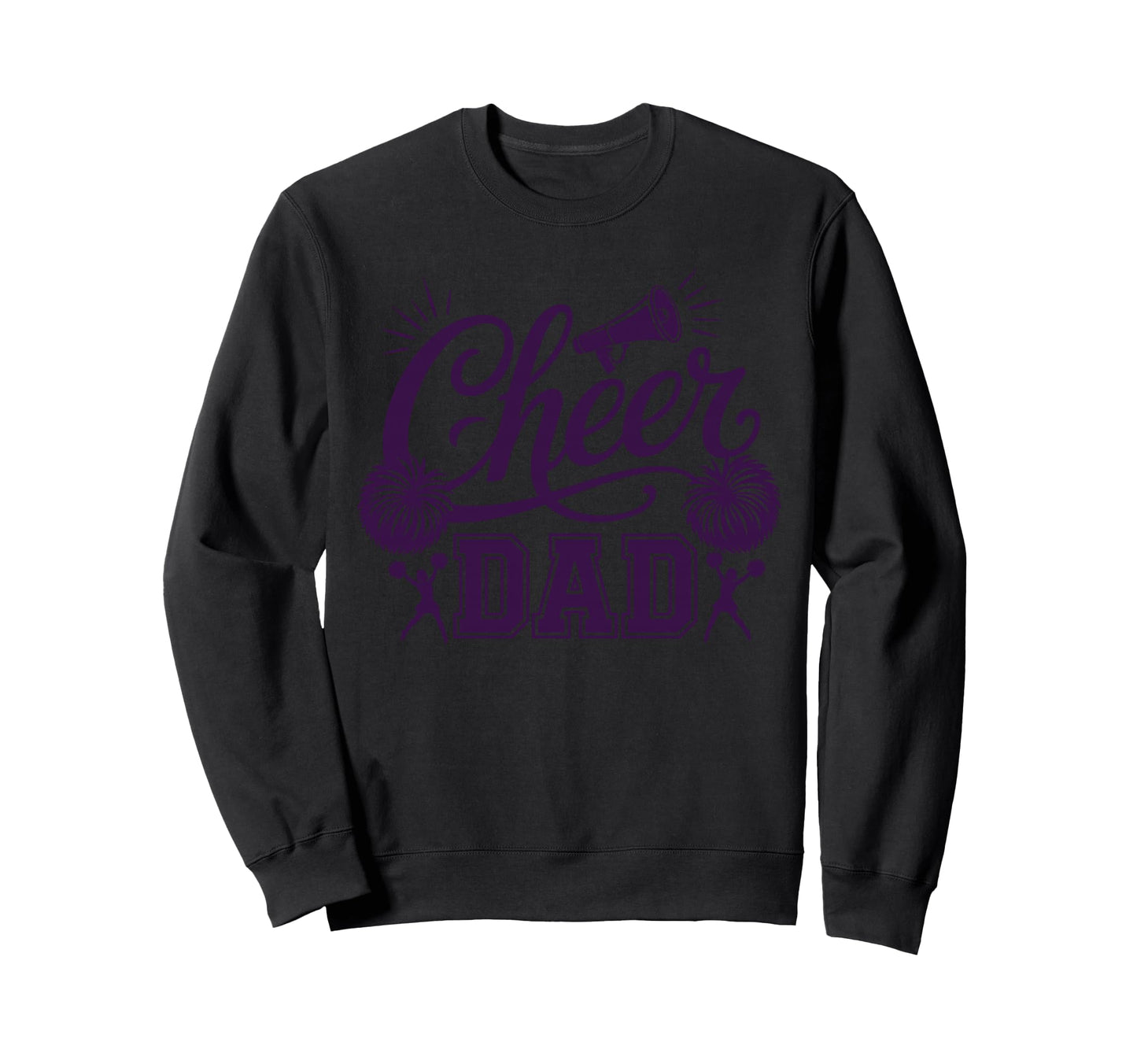 Purple Cheer Dad Cheerleader Sweatshirt - Novelty Apparel Unisex - T-Shirt, Sweatshirt, Hoodie