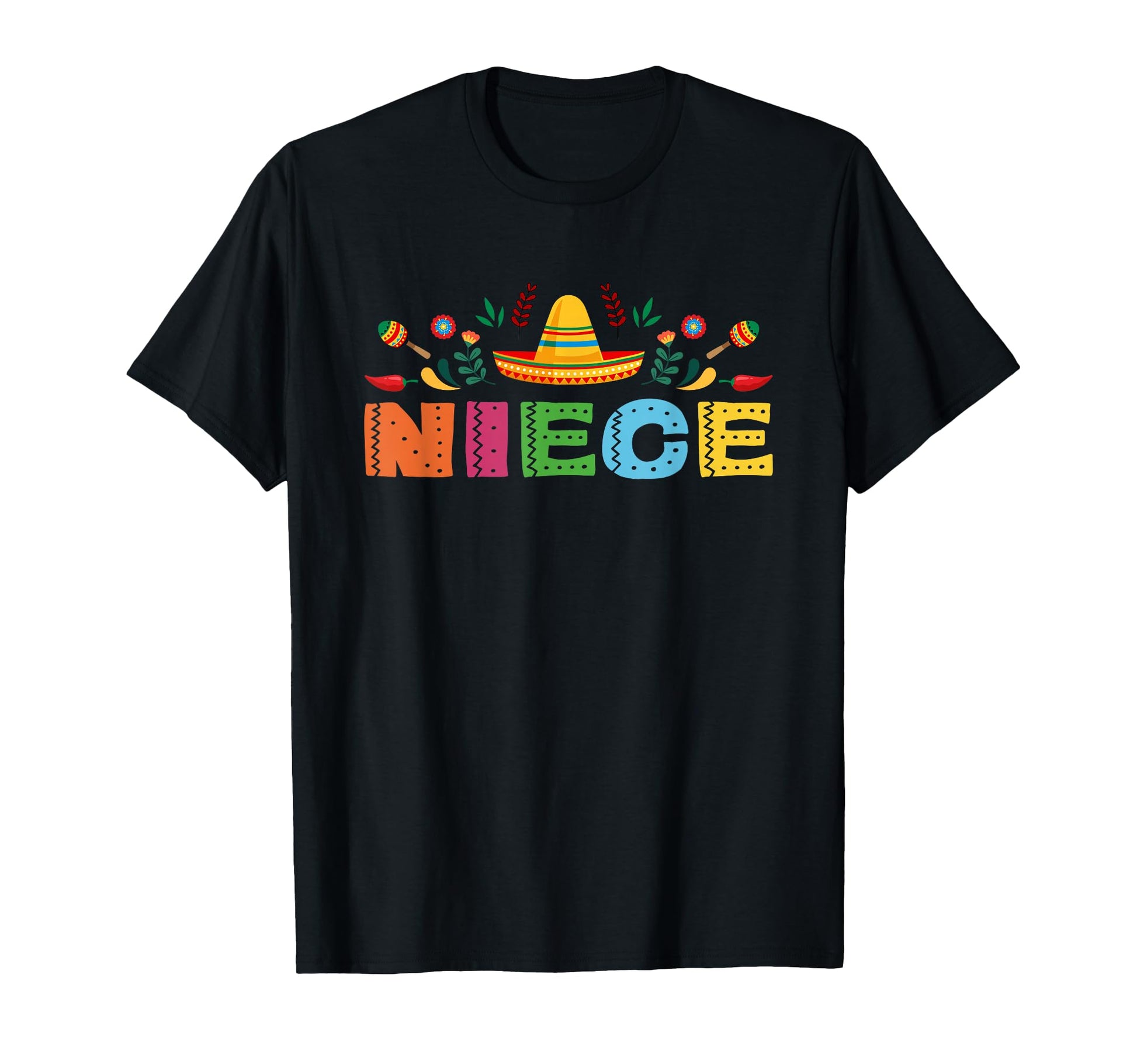 Niece Mexican Fiesta Bday Party T-Shirt - Custom Art Print for Adults - T-Shirt, Sweatshirt, Hoodie