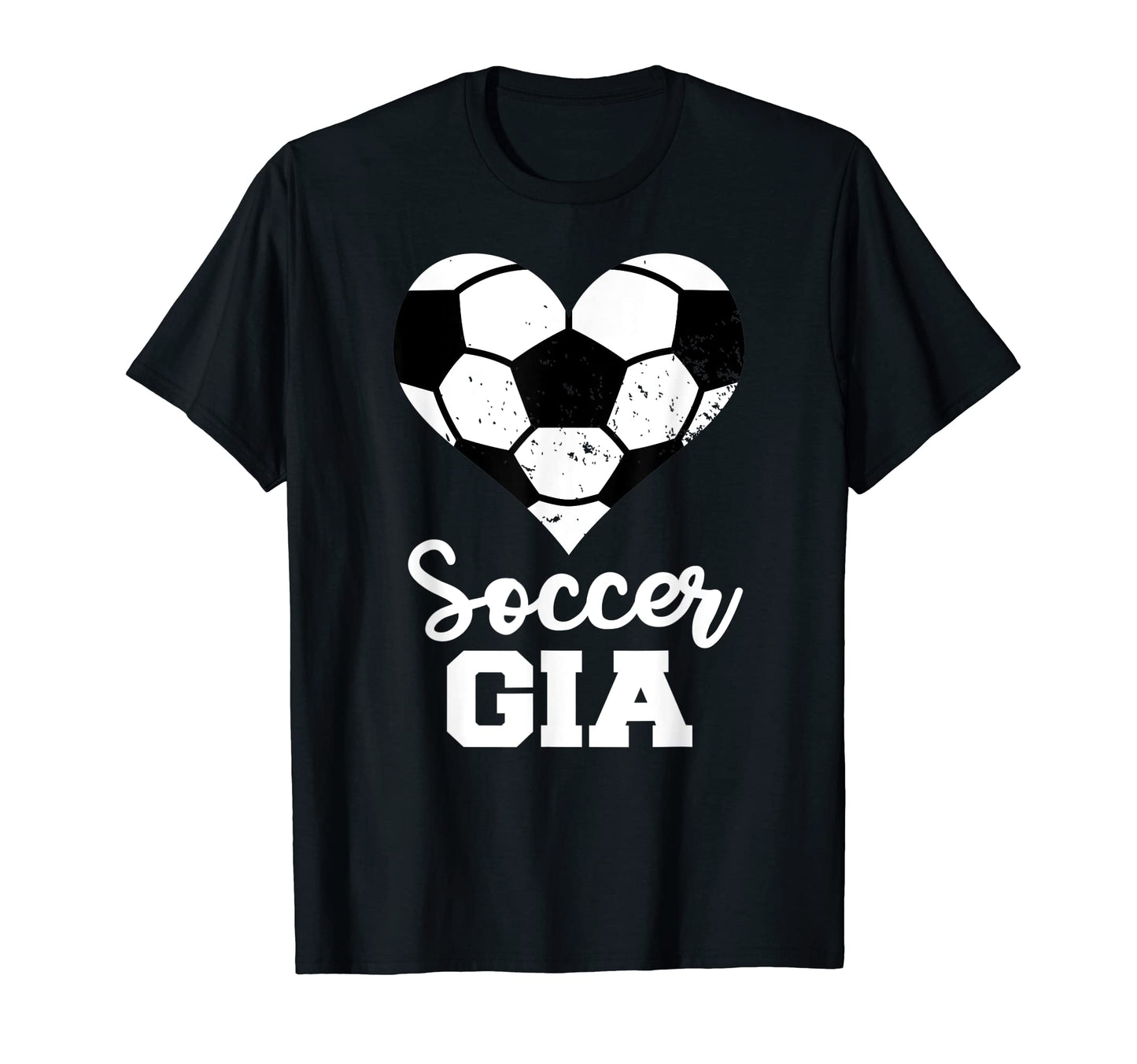 Soccer Gia Funny Soccer Heart Grandma Gia T-Shirt - Novelty Apparel Unisex - T-Shirt, Sweatshirt, Hoodie