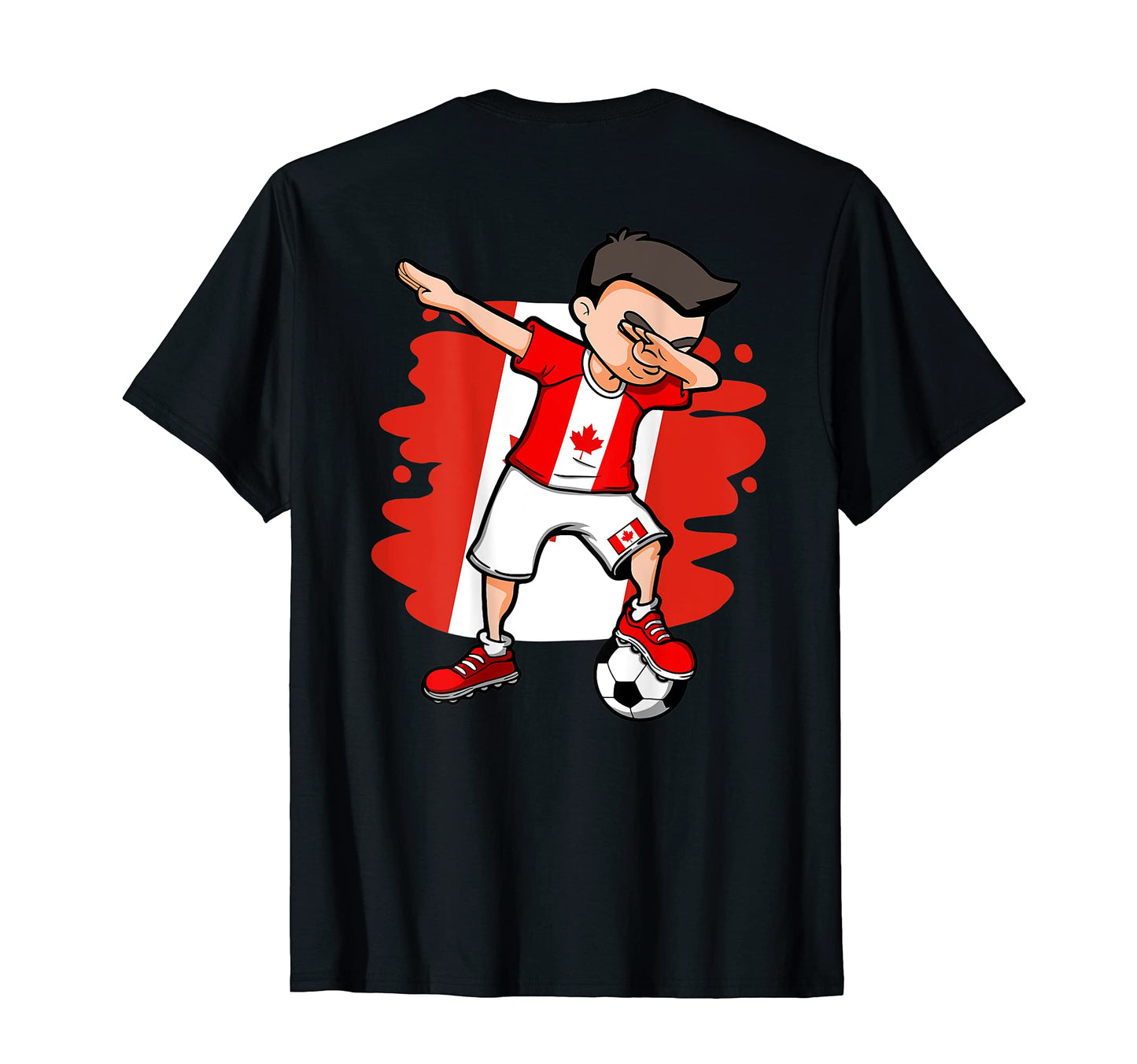 Dabbing Soccer Canada Jersey T-Shirt - Aesthetic Graphic Men Women - T-Shirt, Sweatshirt, Hoodie