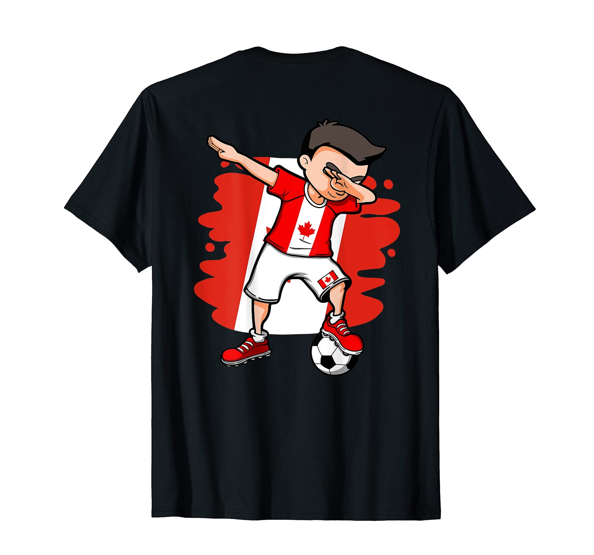 Dabbing Soccer Canada Jersey T-Shirt - Aesthetic Graphic Men Women - T-Shirt, Sweatshirt, Hoodie