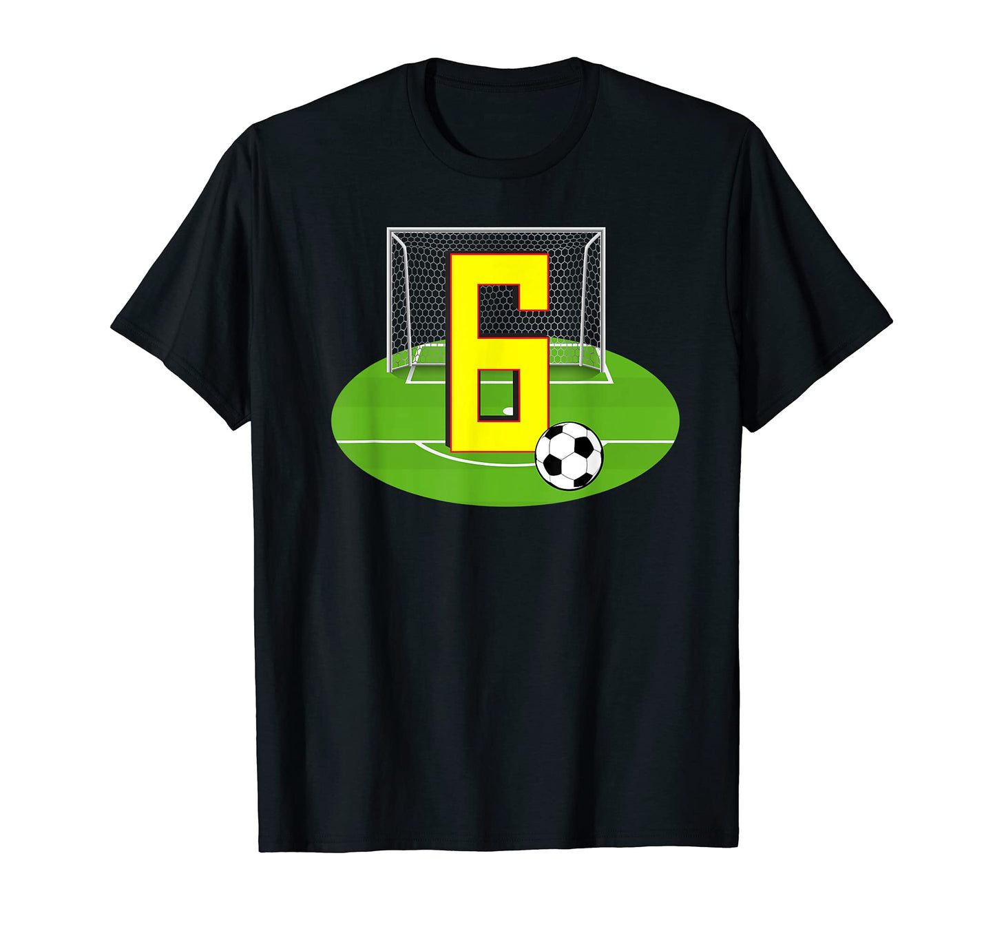Number 6 6Th Birthday Soccer 6 Years Old T-Shirt - Streetwear Style Unisex - T-Shirt, Sweatshirt, Hoodie
