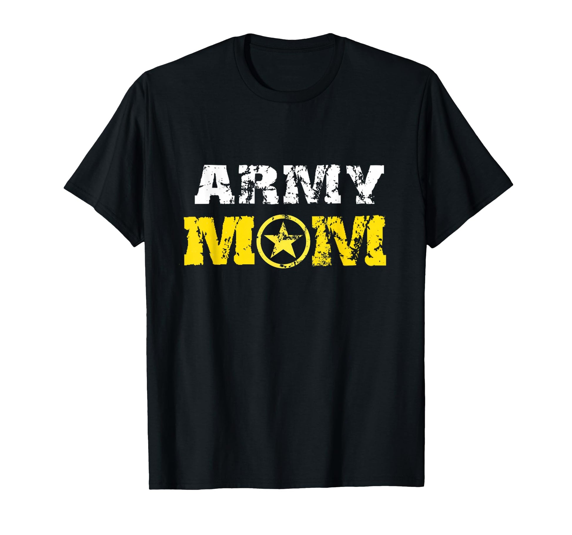 Army Mom Distressed Font Army Logo Mom Us T-Shirt - Unique Graphic Unisex - T-Shirt, Sweatshirt, Hoodie