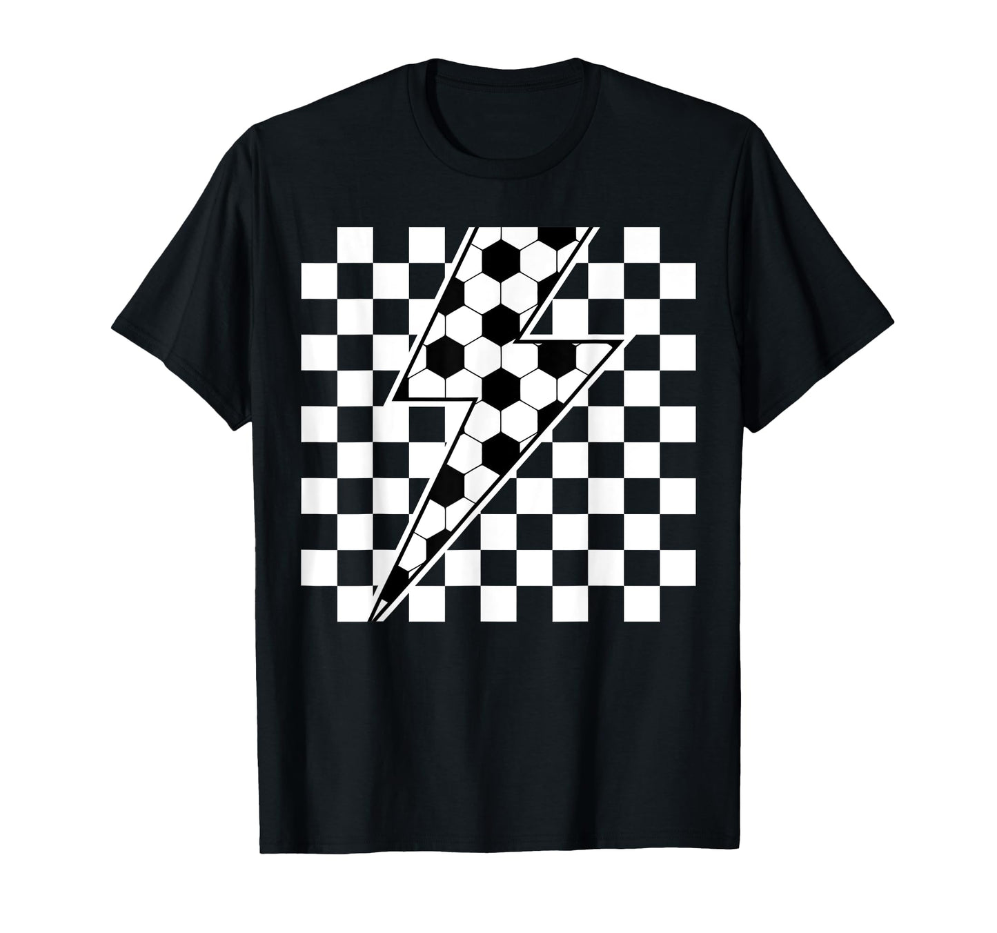 Lightning Bolt Checkered Aesthetic T-Shirt - Streetwear Style Unisex - T-Shirt, Sweatshirt, Hoodie