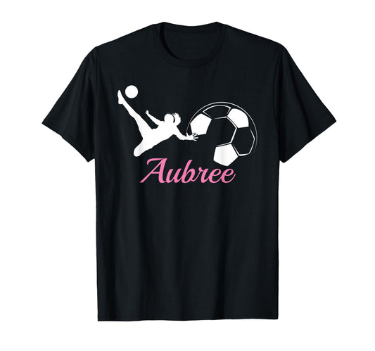 Aubree Name Gift Personalized Soccer T-Shirt - Minimalist Print for Adults - T-Shirt, Sweatshirt, Hoodie