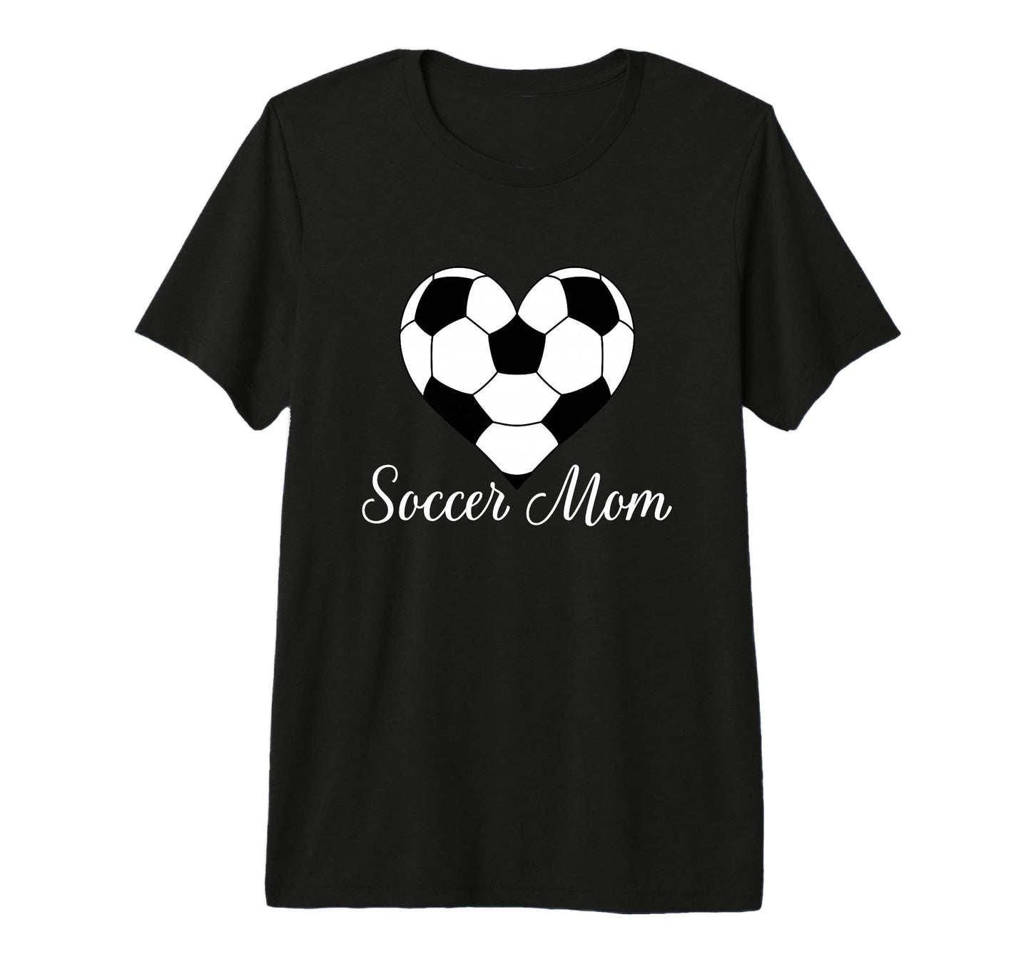 Soccer Mom Heart Soccer Ball Funny Soccer T-Shirt - Graphic Print Unisex - T-Shirt, Sweatshirt, Hoodie