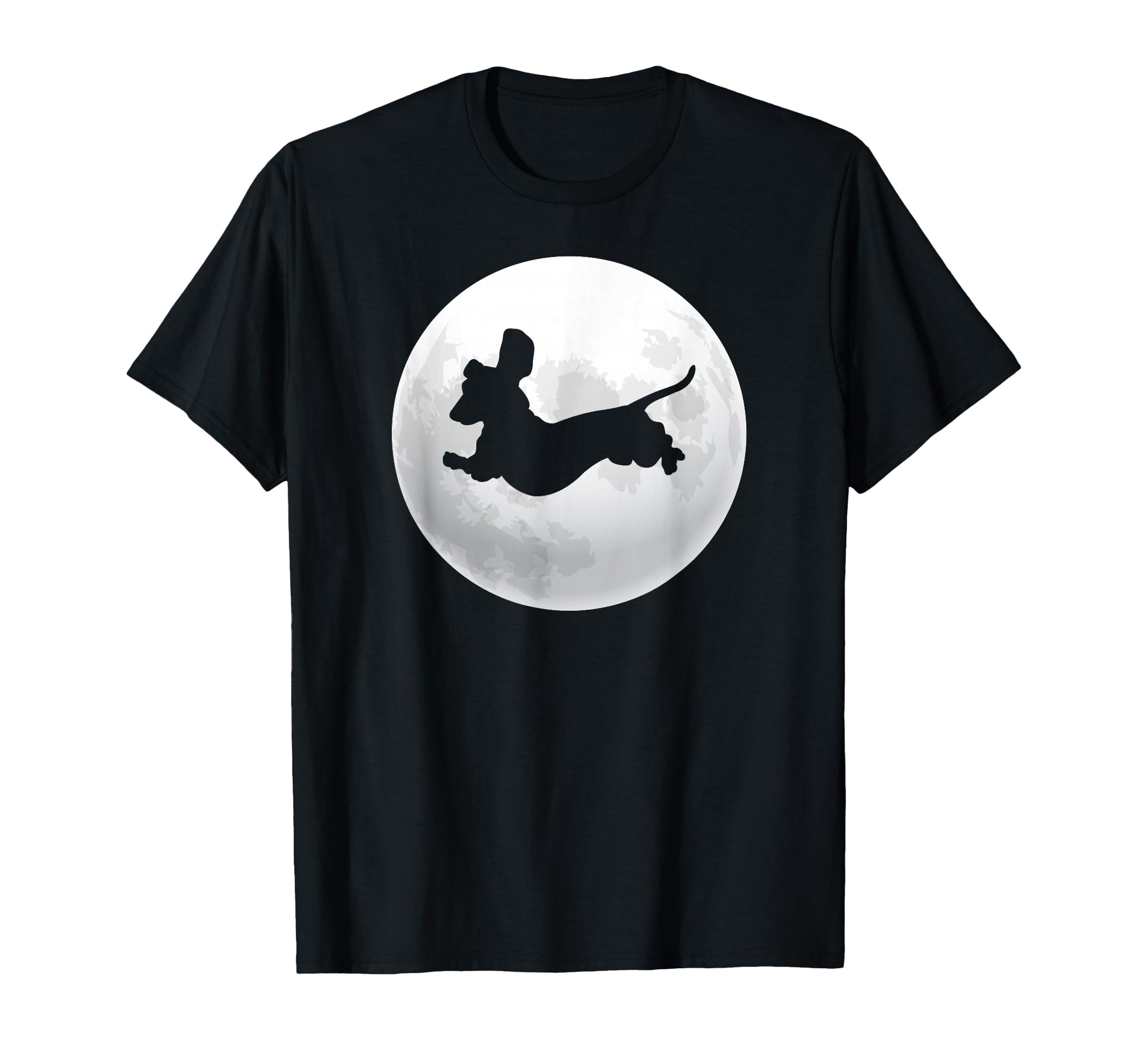 Dachshund Dachshund Silhouette Dog Moon T-Shirt - Novelty Apparel Unisex - T-Shirt, Sweatshirt, Hoodie
