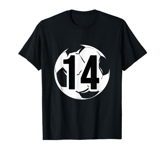 14 Soccer Birthday Gift Soccer Fan Sports T-Shirt - Trendy Graphic Unisex - T-Shirt, Sweatshirt, Hoodie