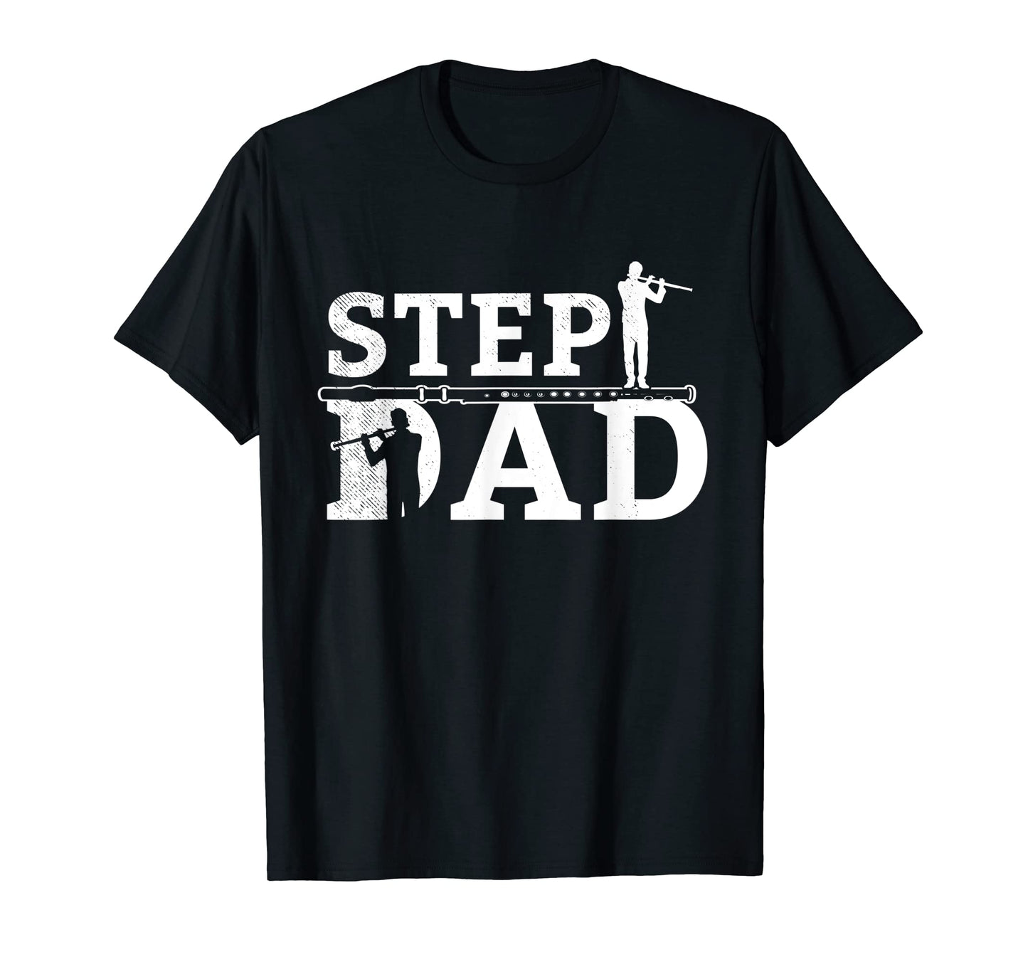 Flute Musicians Step Dad Theme T-Shirt - Custom Art Print Men Women - T-Shirt, Sweatshirt, Hoodie