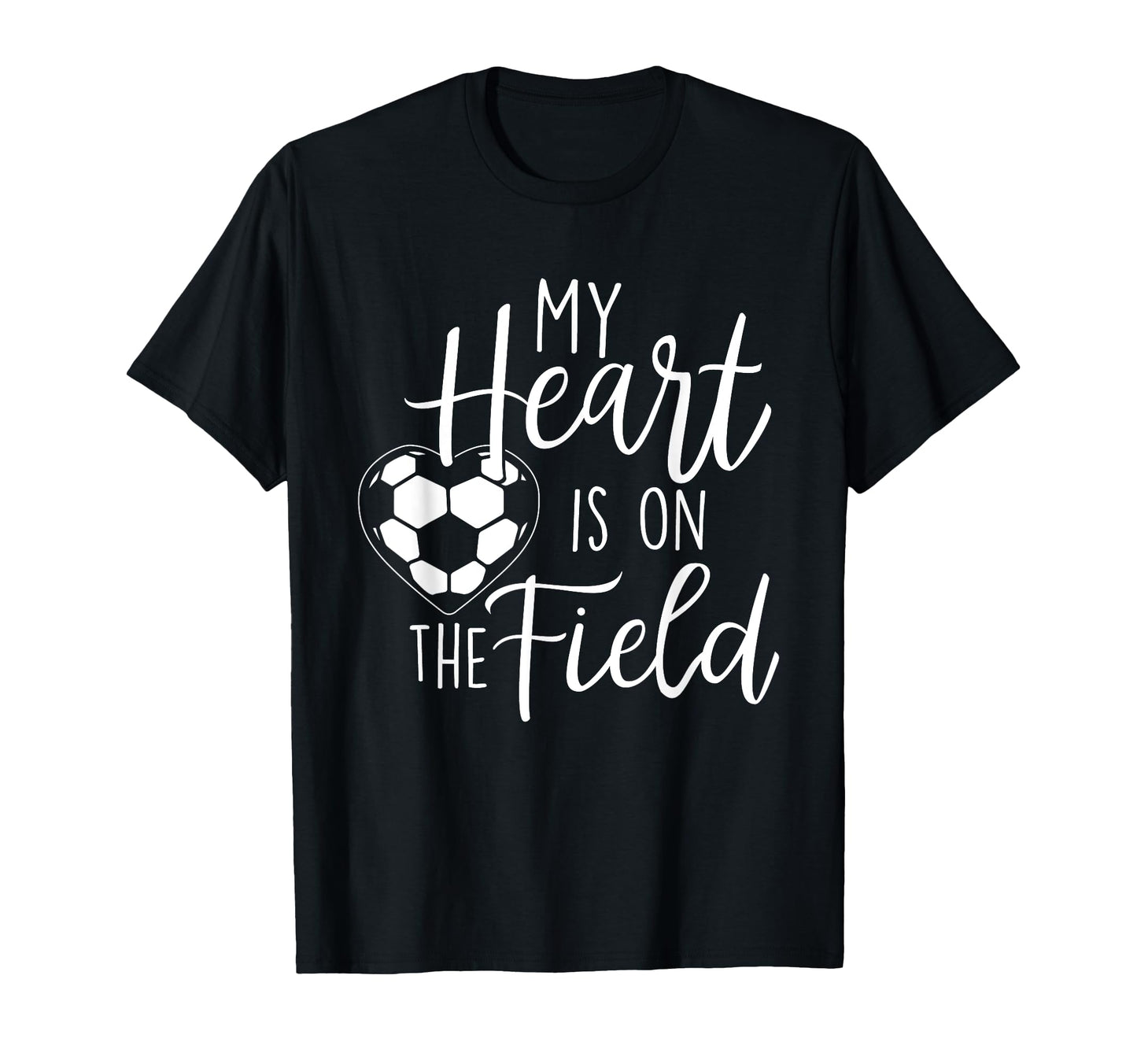 My Heart Is Field Soccer Lover Soccer T-Shirt - Custom Art Print Men Women - T-Shirt, Sweatshirt, Hoodie