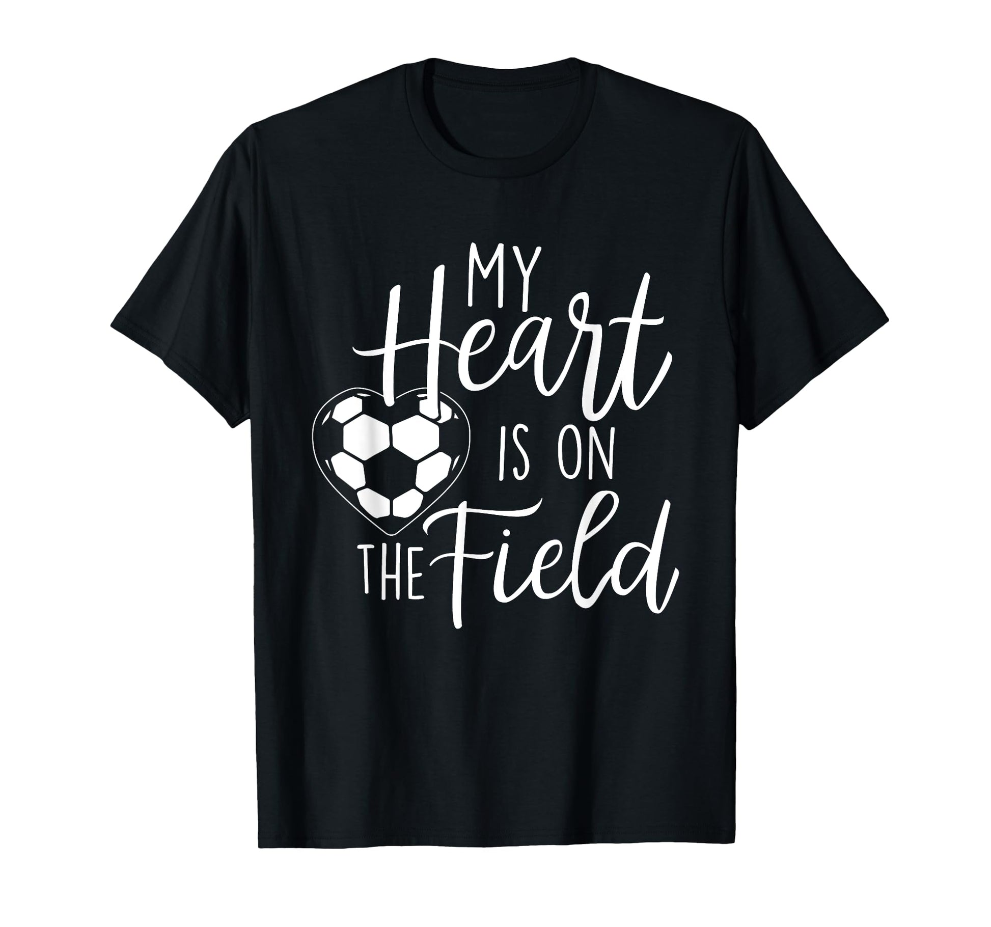 My Heart Is Field Soccer Lover Soccer T-Shirt - Custom Art Print Men Women - T-Shirt, Sweatshirt, Hoodie