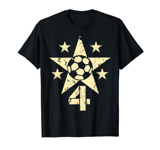 4Yr Soccer Birthday 4 Year Old 4Th T-Shirt - Novelty Apparel Men Women - T-Shirt, Sweatshirt, Hoodie