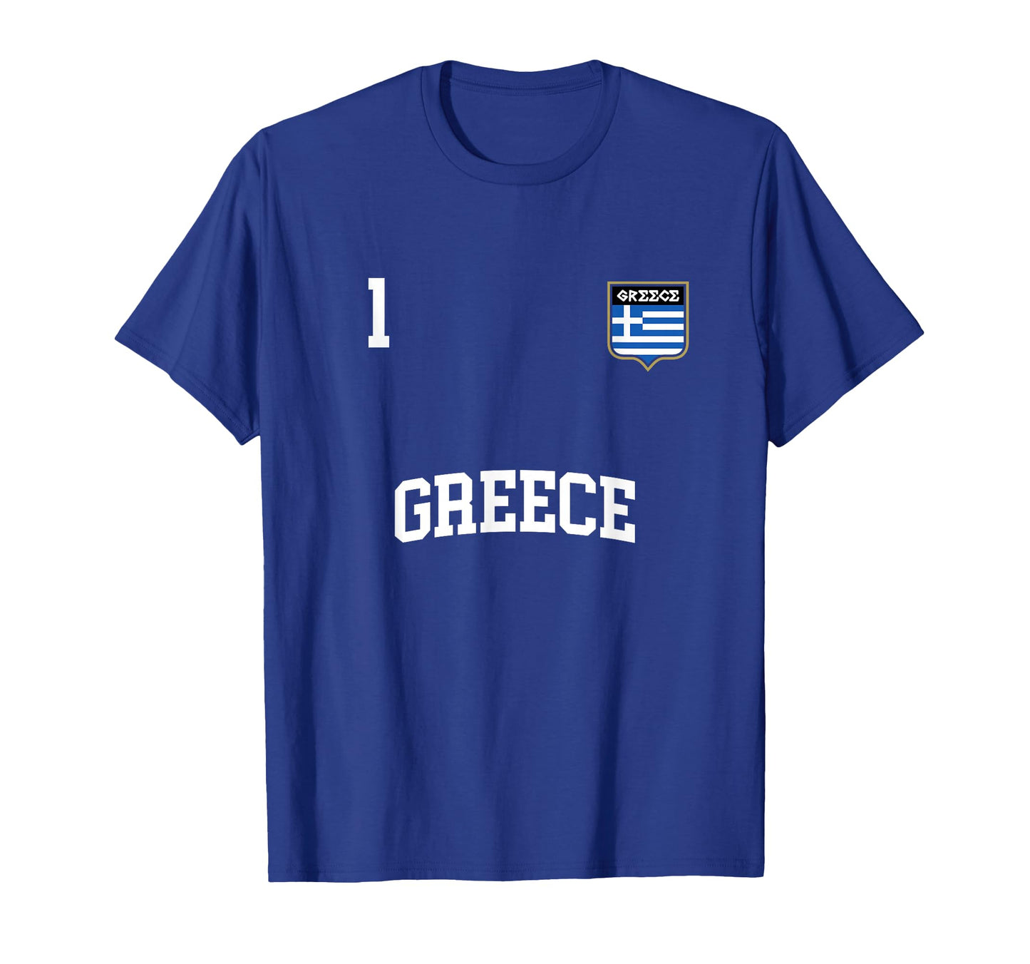Greece No 1 Greek Flag Football Soccer T-Shirt - Fun Novelty Design Unisex - T-Shirt, Sweatshirt, Hoodie