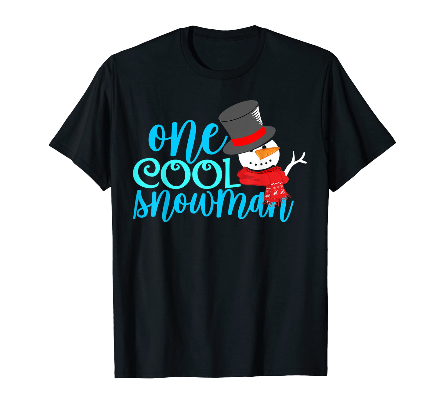 One Snowman Winter Hat Scarf Funny T-Shirt - Unique Graphic for Adults - T-Shirt, Sweatshirt, Hoodie