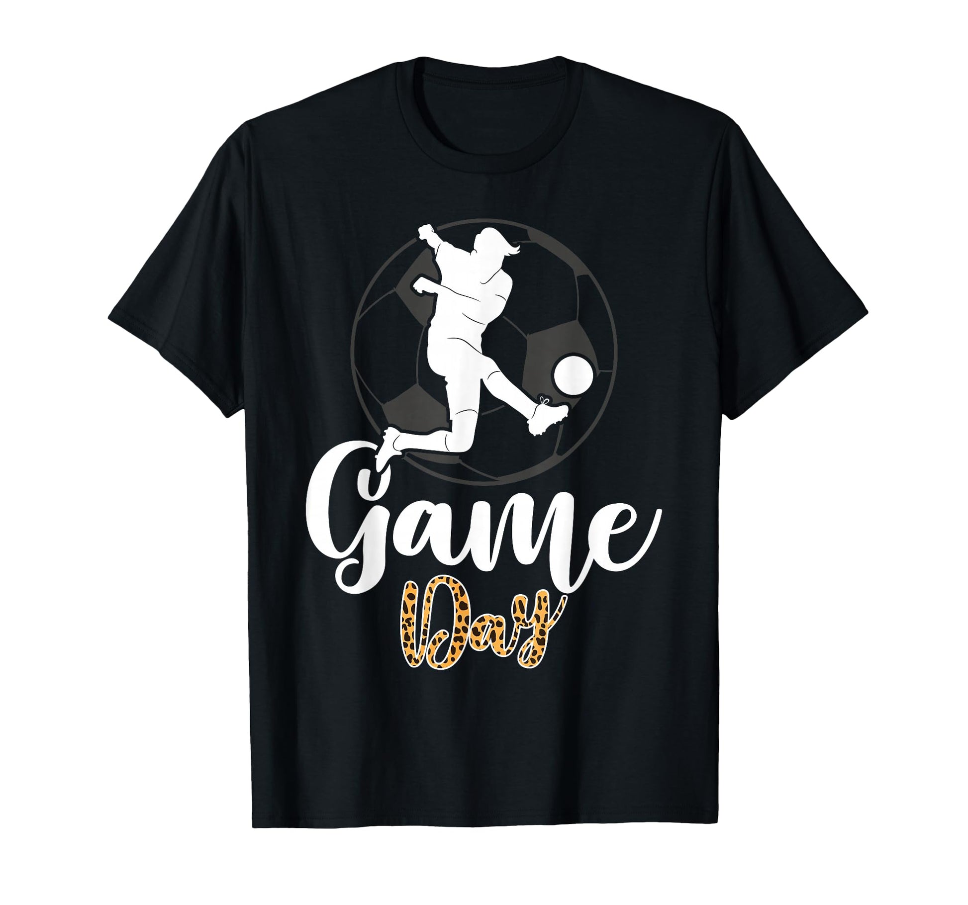 Soccer Game Day Leopard Cheetah T-Shirt - Novelty Apparel for Adults - T-Shirt, Sweatshirt, Hoodie