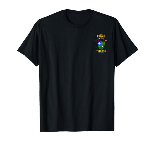 75Th Ranger Regiment Veteran Logo T-Shirt - Novelty Apparel for Adults - T-Shirt, Sweatshirt, Hoodie