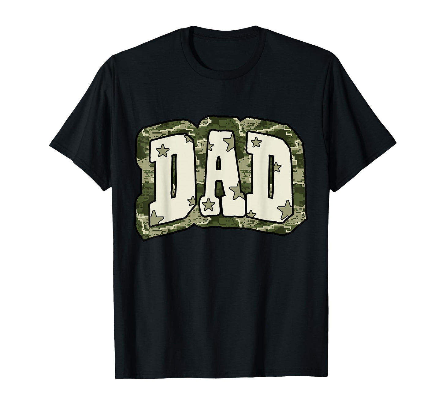 Camo Dad Fathers Army Veteran Patriotic T-Shirt - Graphic Print for Adults - T-Shirt, Sweatshirt, Hoodie
