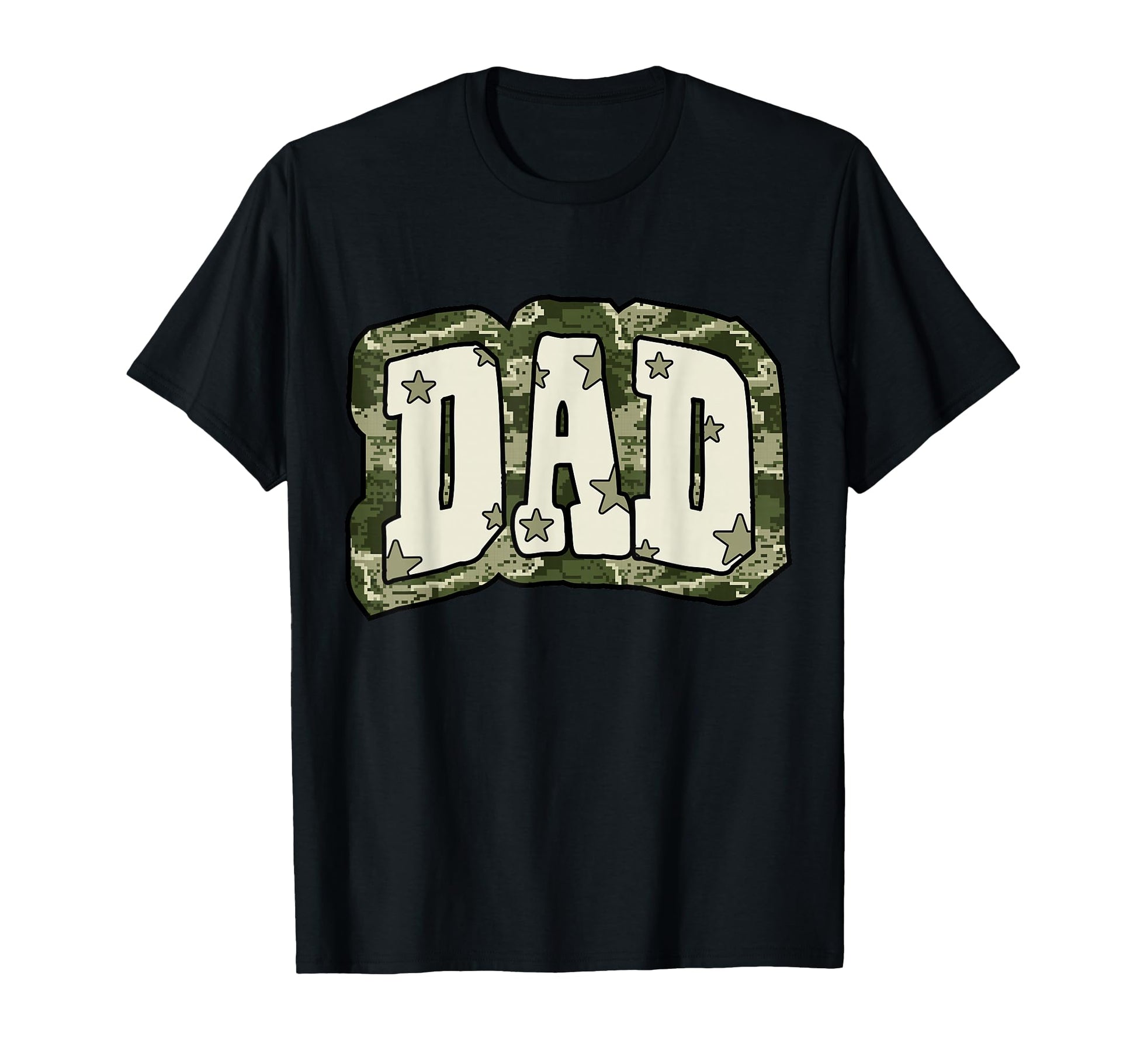 Camo Dad Fathers Army Veteran Patriotic T-Shirt - Graphic Print for Adults - T-Shirt, Sweatshirt, Hoodie