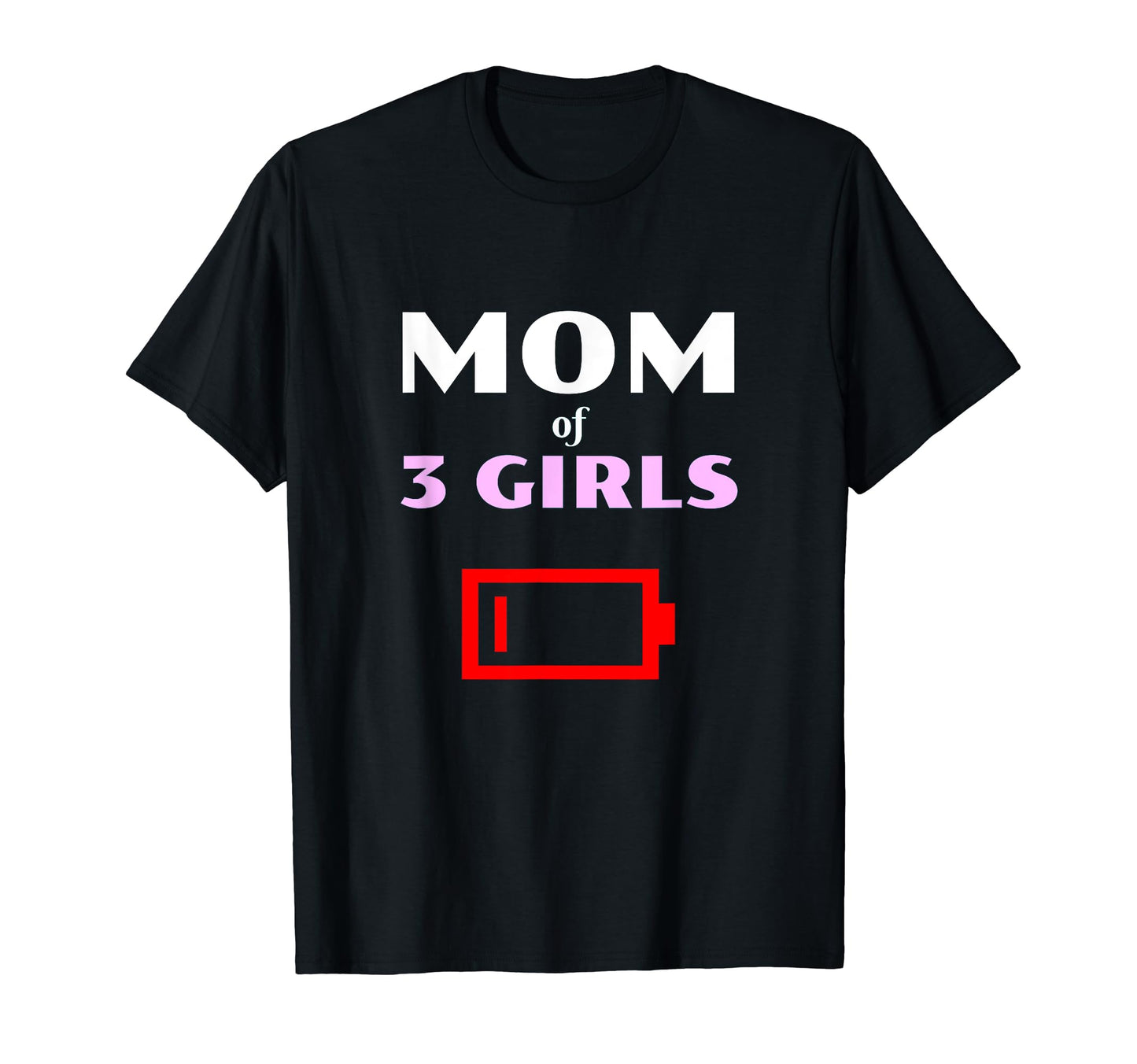 Tired Mom 3 Mother Three Daughters Low T-Shirt - Minimalist Print Unisex - T-Shirt, Sweatshirt, Hoodie