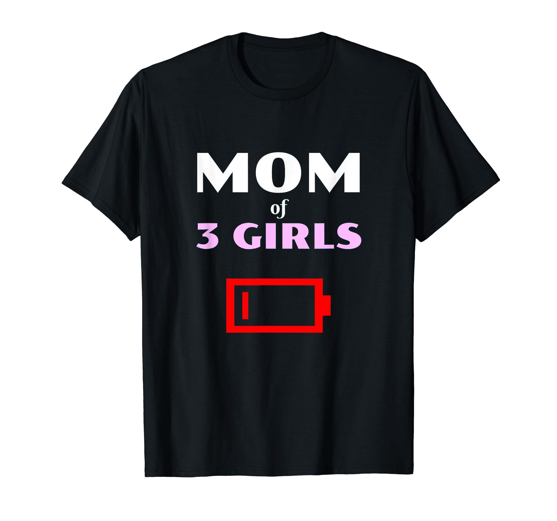 Tired Mom 3 Mother Three Daughters Low T-Shirt - Minimalist Print Unisex - T-Shirt, Sweatshirt, Hoodie
