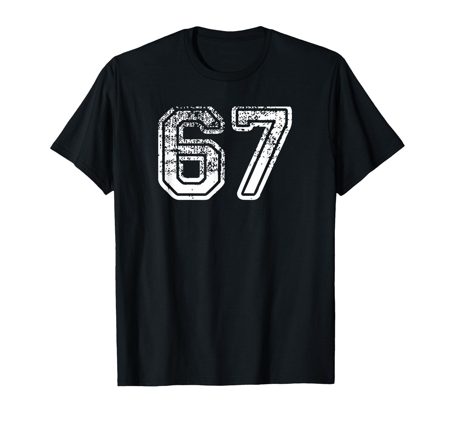 Number 67 Baseball Football Soccer T-Shirt - Minimalist Print for Adults - T-Shirt, Sweatshirt, Hoodie